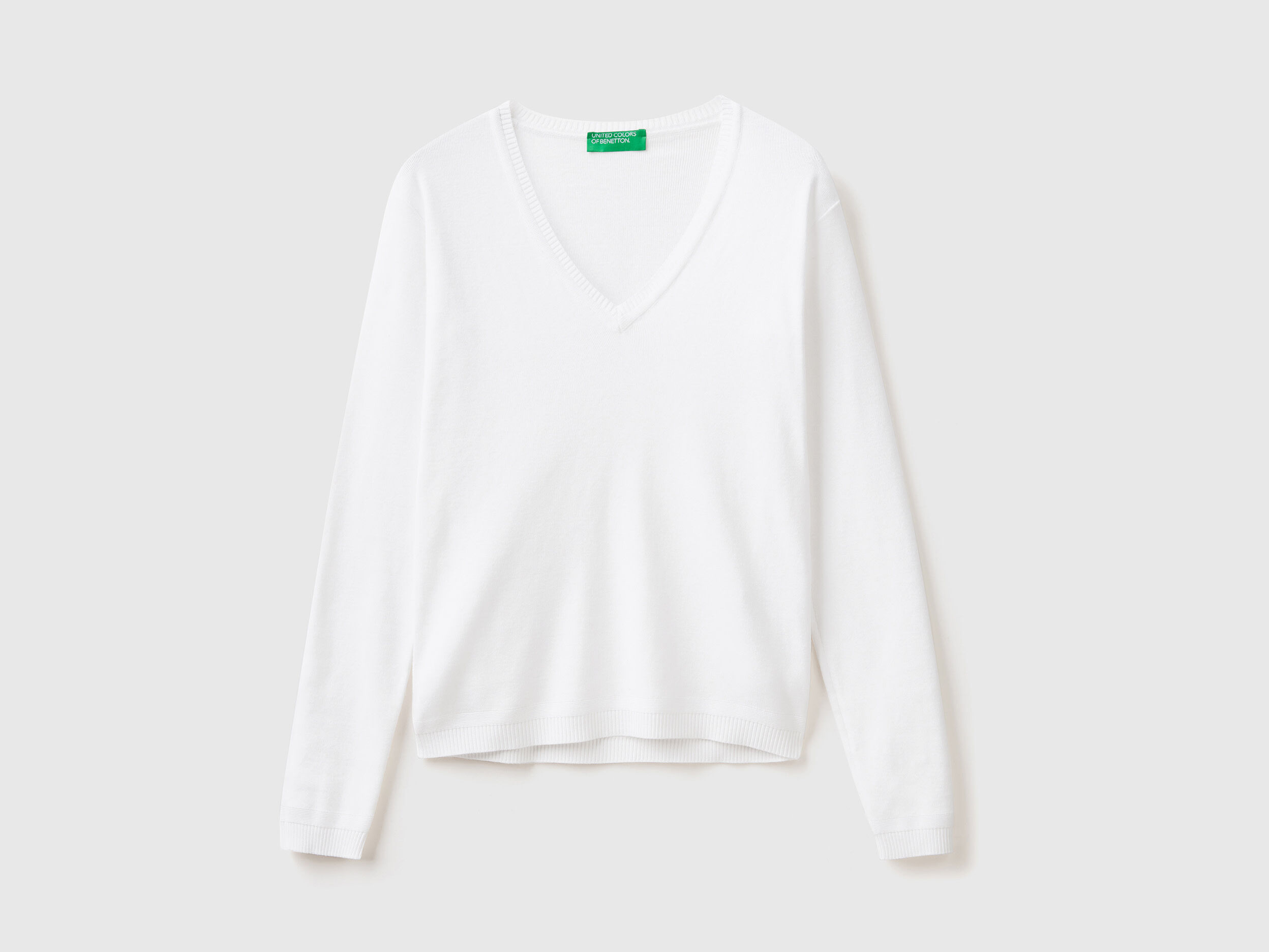 White v hot sale neck cotton sweater