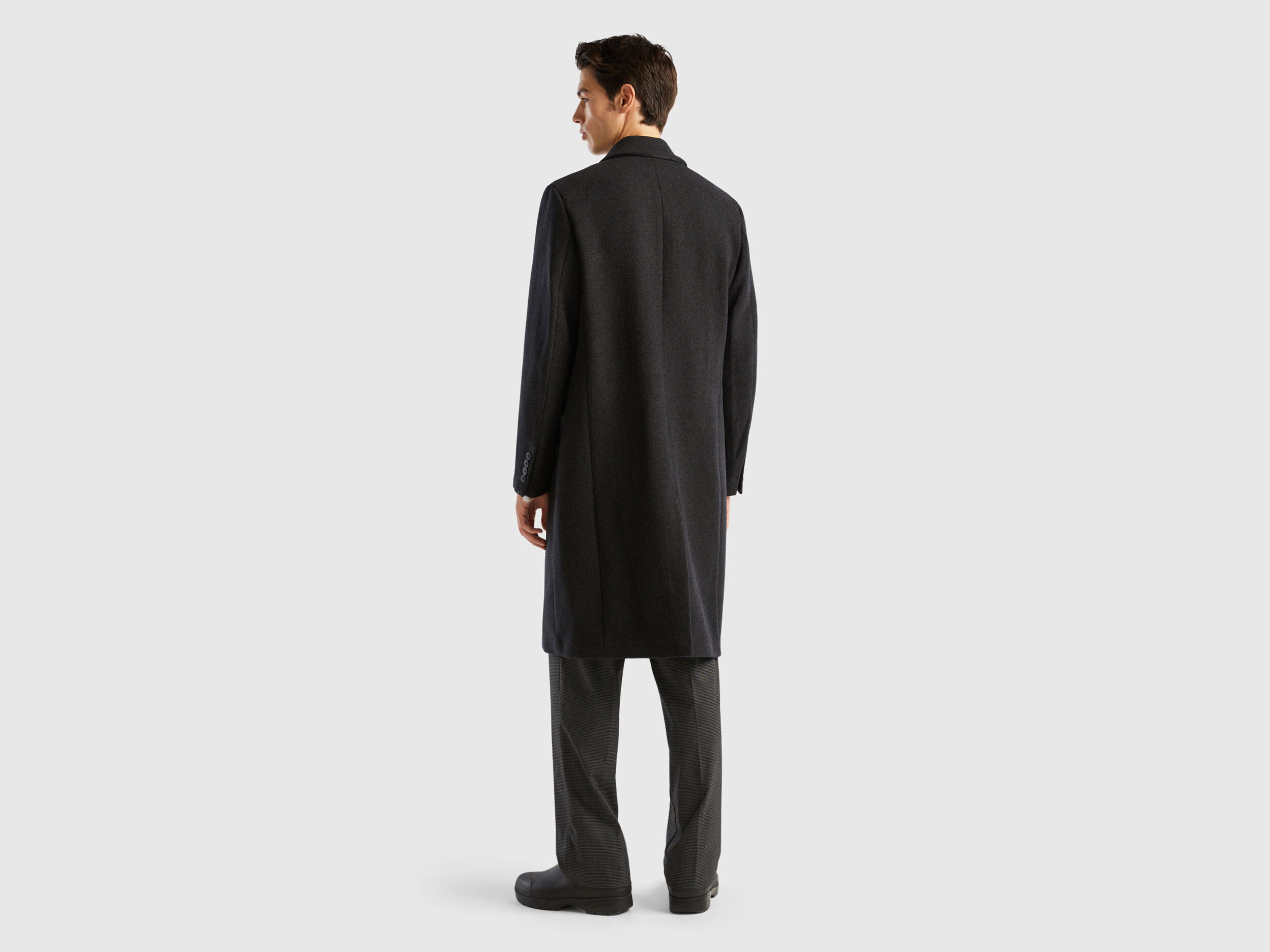 Benetton black coat on sale