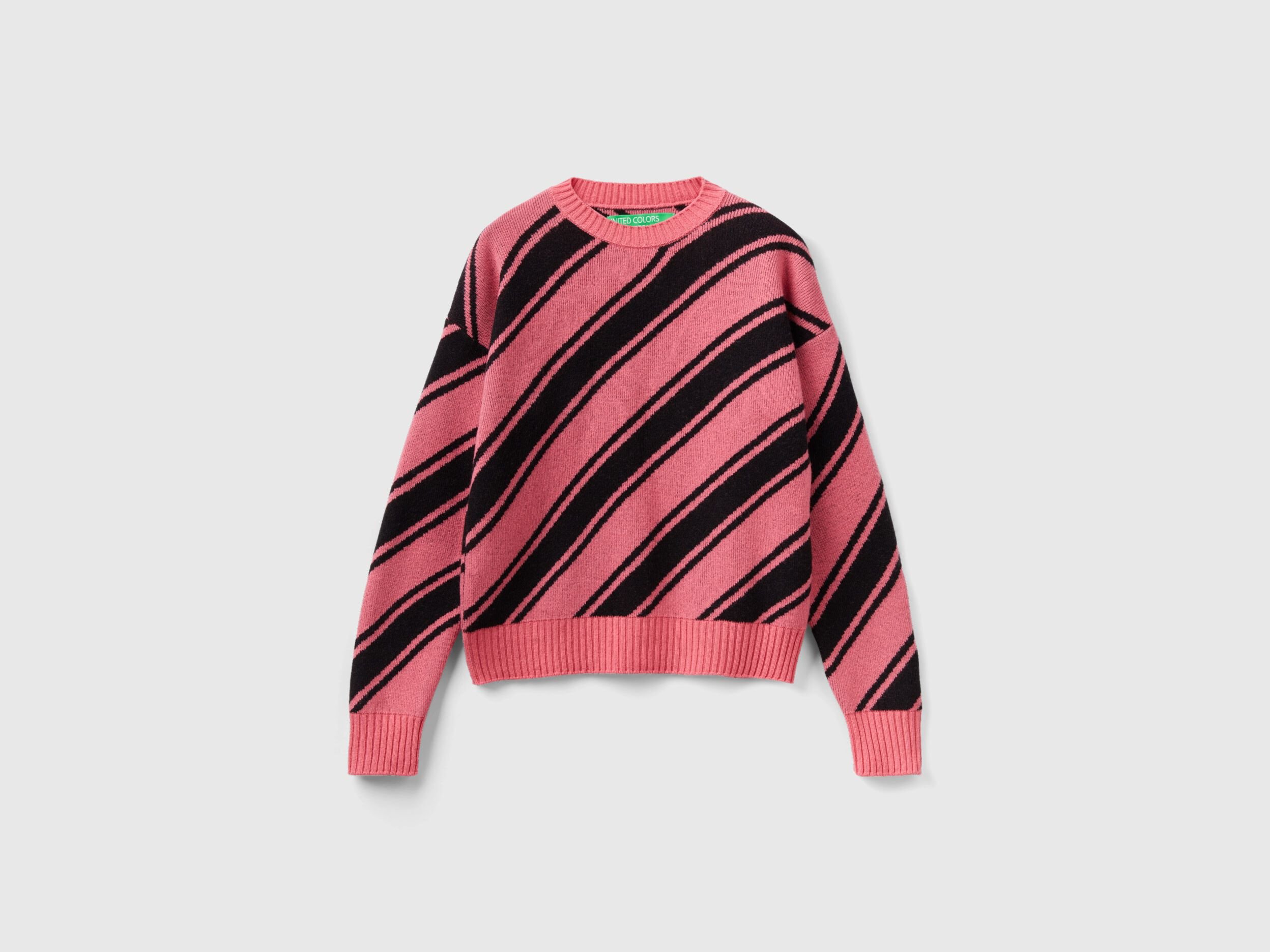 Pink shop striped sweatshirt