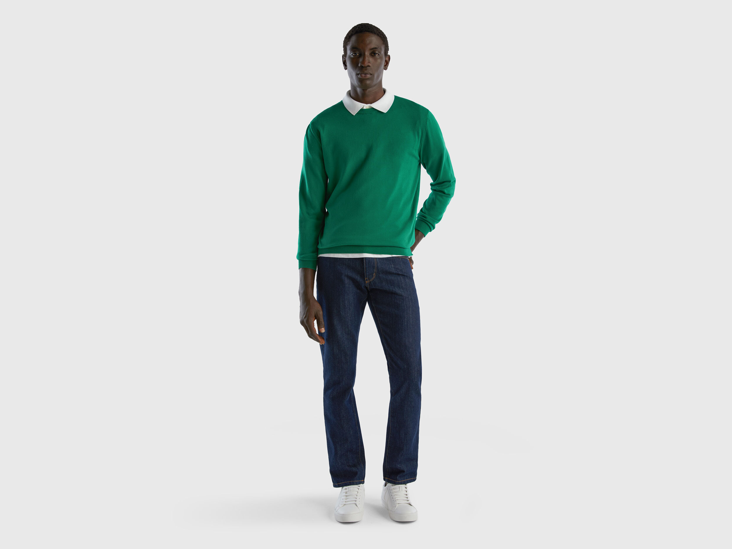 Crew neck sweater in 100 cotton