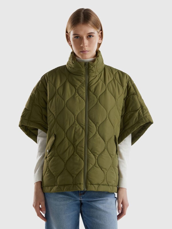Quilted cape with lightweight padding Women