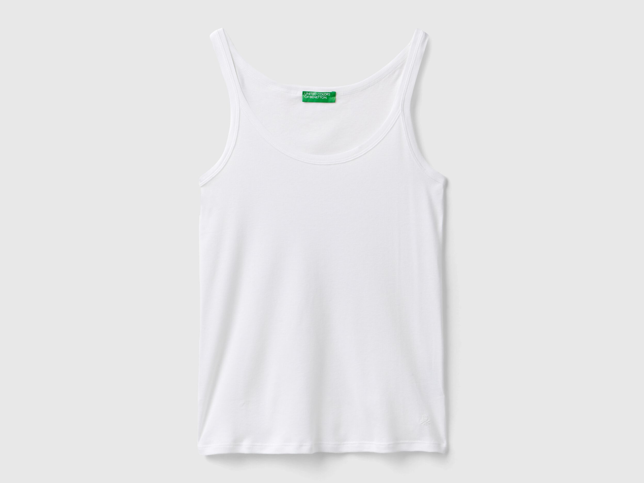 White tank top in pure cotton White Benetton