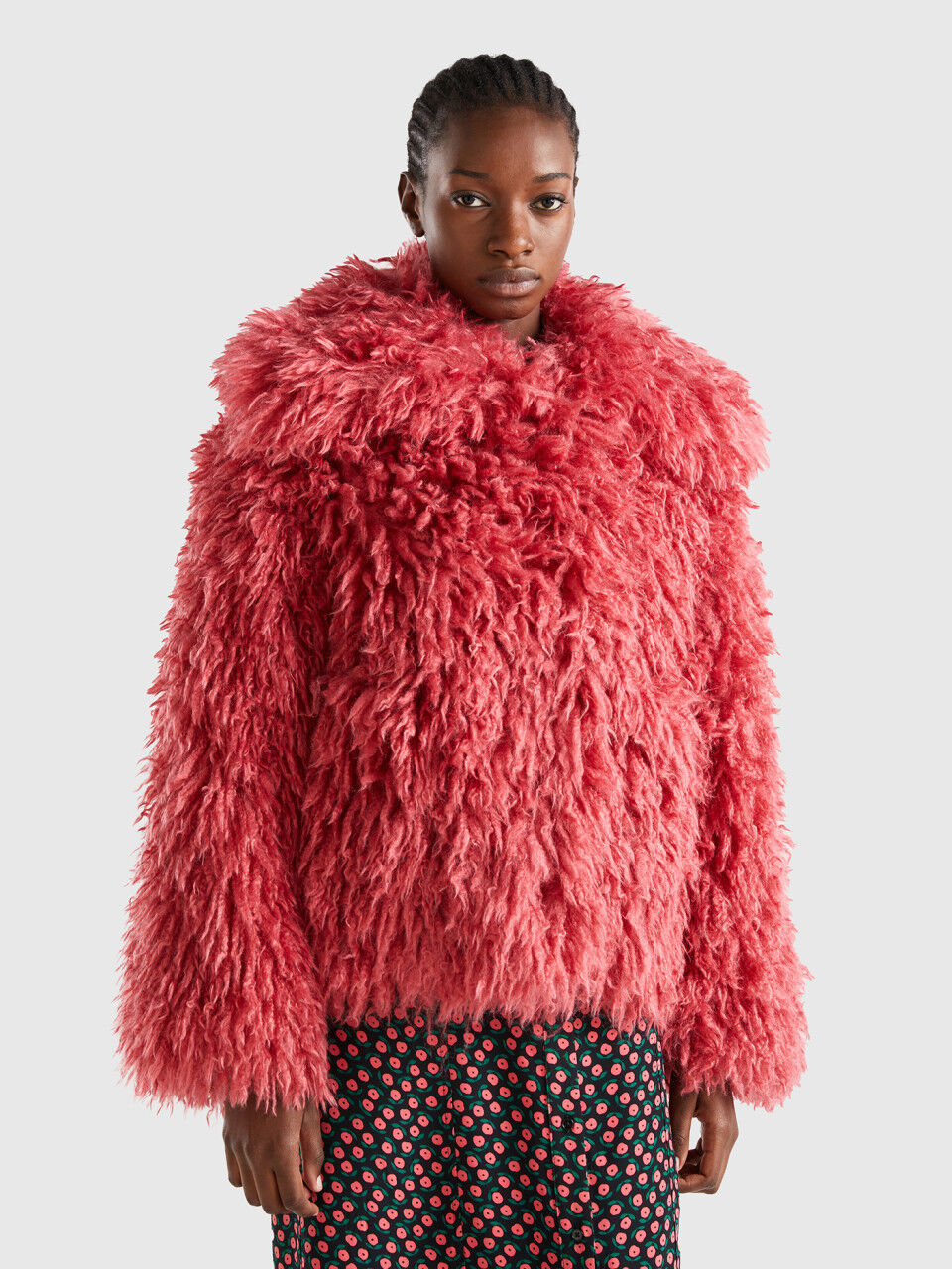 Zara faux sale fur short coat