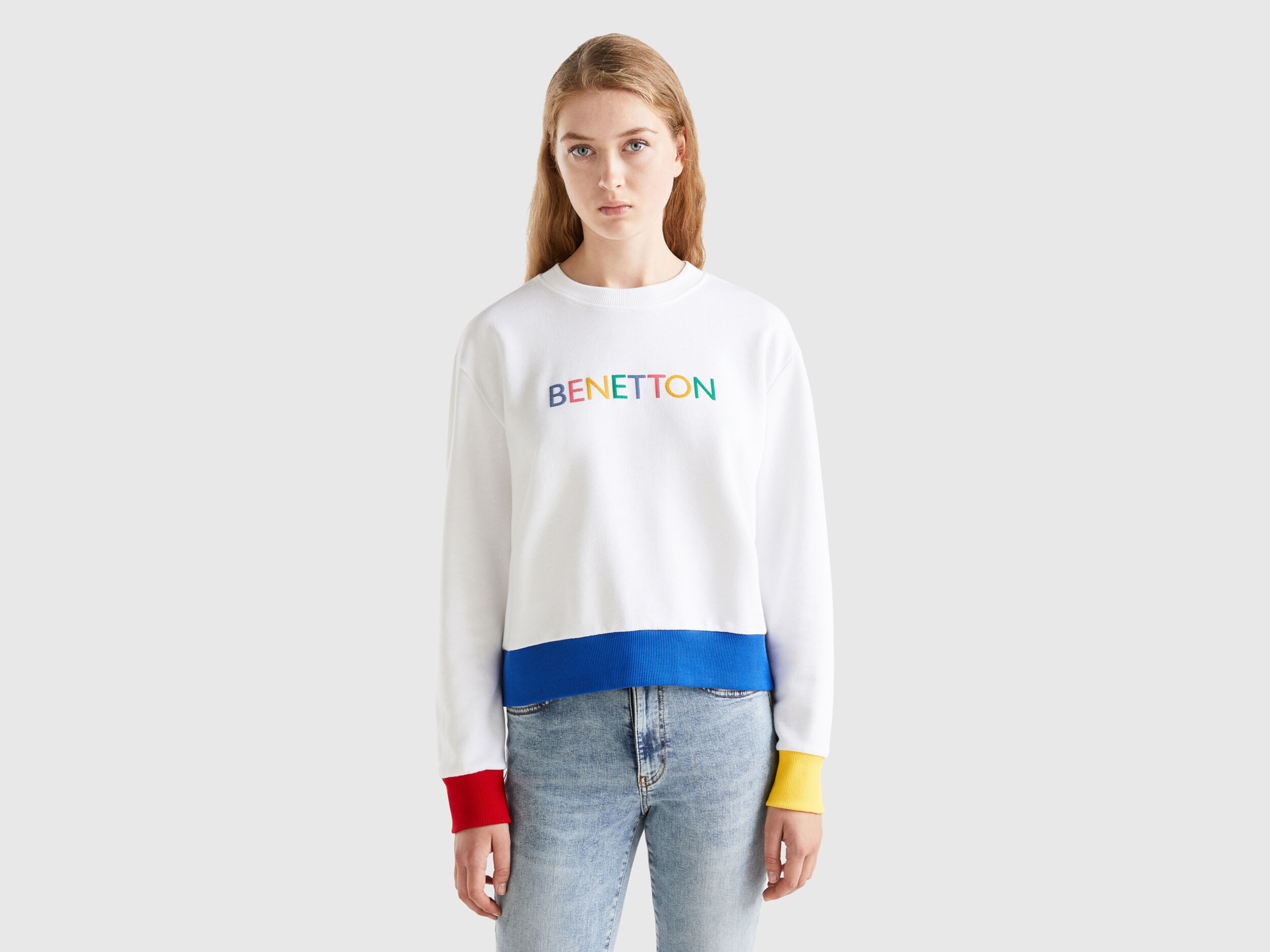 Benetton logo sweatshirt clearance