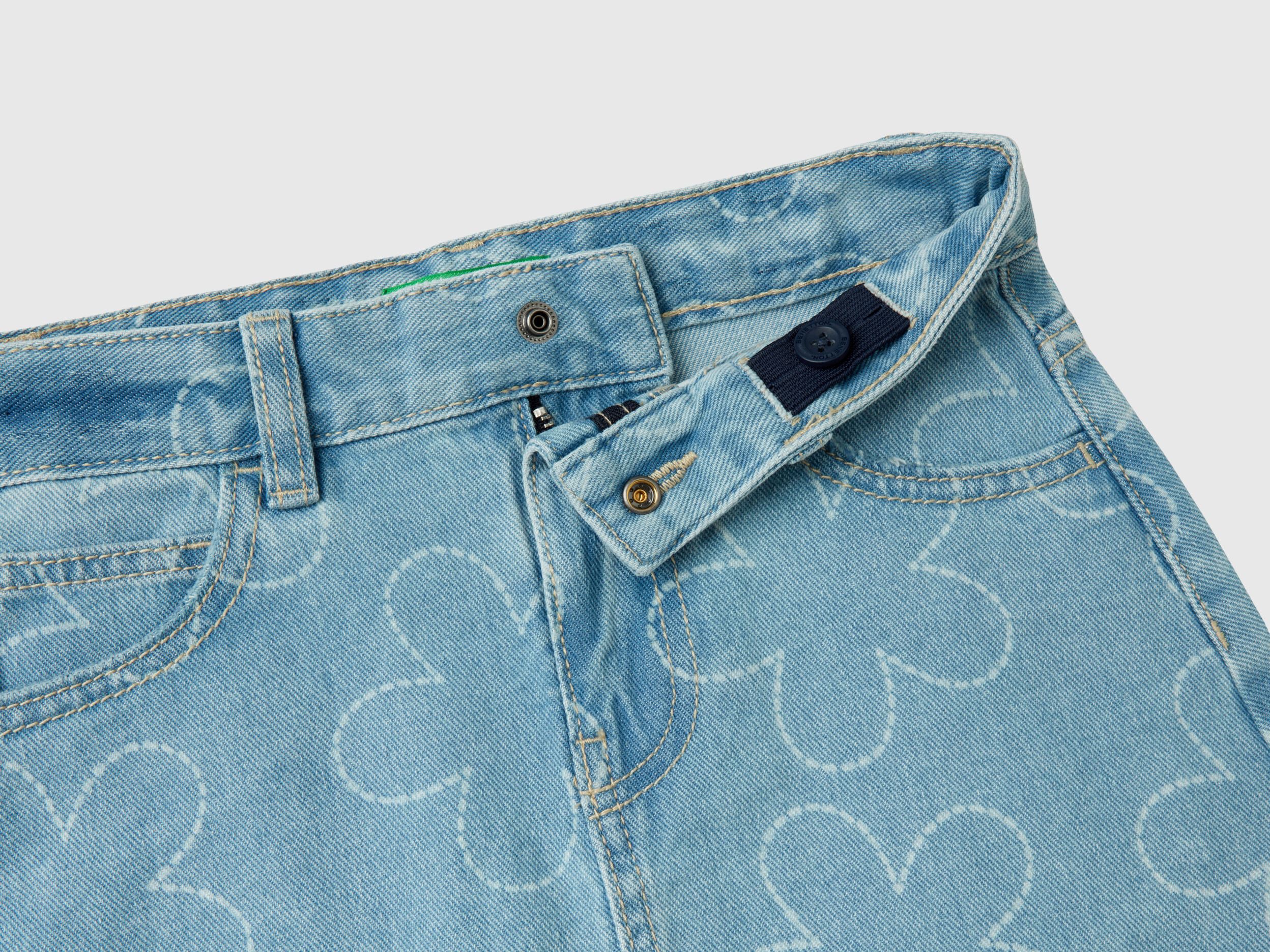 Marine Serre mini denim skirt - Blue