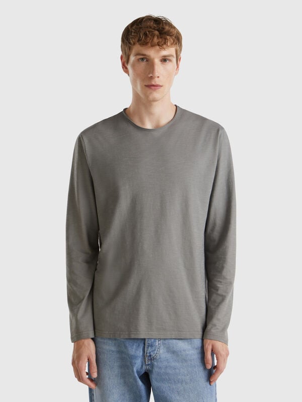 Long sleeve t-shirt in 100% cotton Men