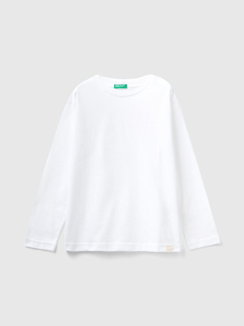 Camiseta manga larga niño blanca deals
