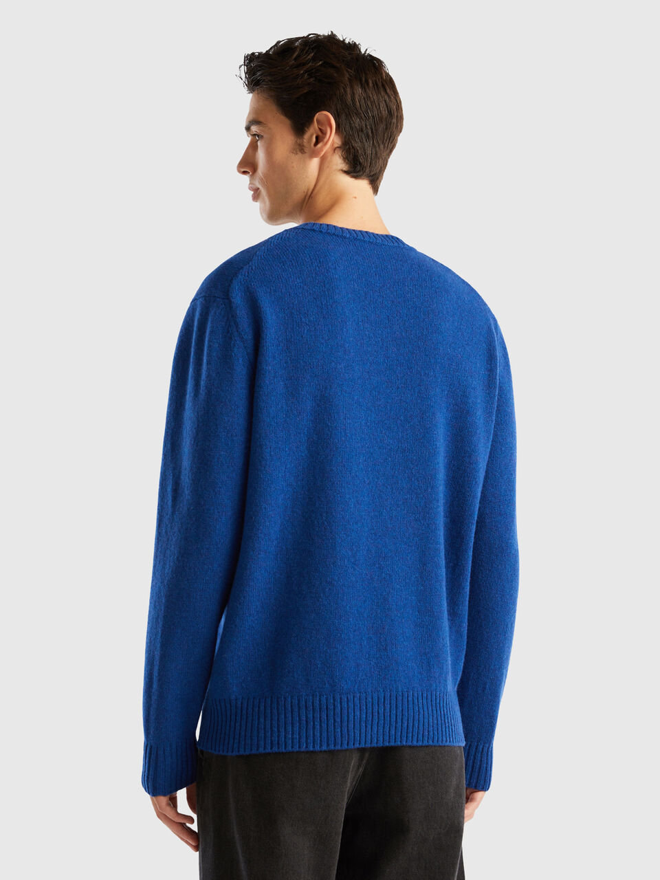 Highlands Shetland Sweater in Stone Blue – RIVAY