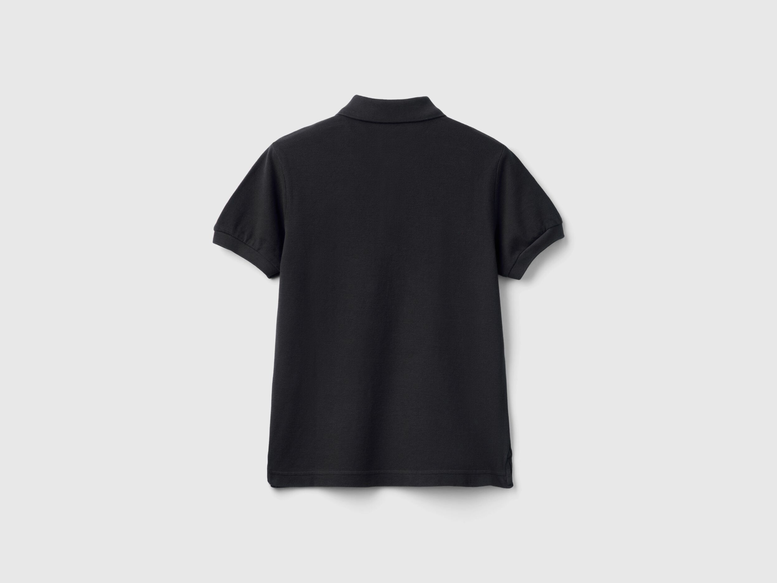 Slim fit polo in 100 organic cotton Black Benetton