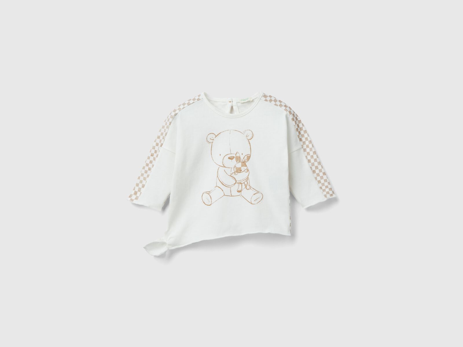 White knot - Creamy t-shirt Benetton with | Optical