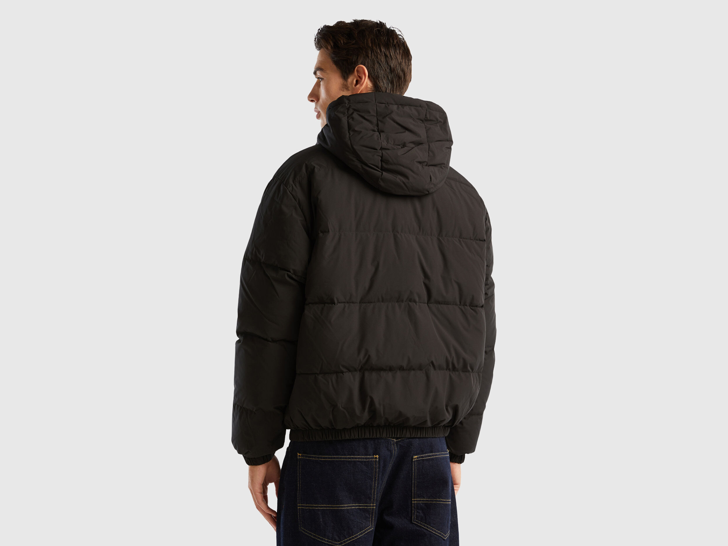 Benetton padded jacket with hood discount