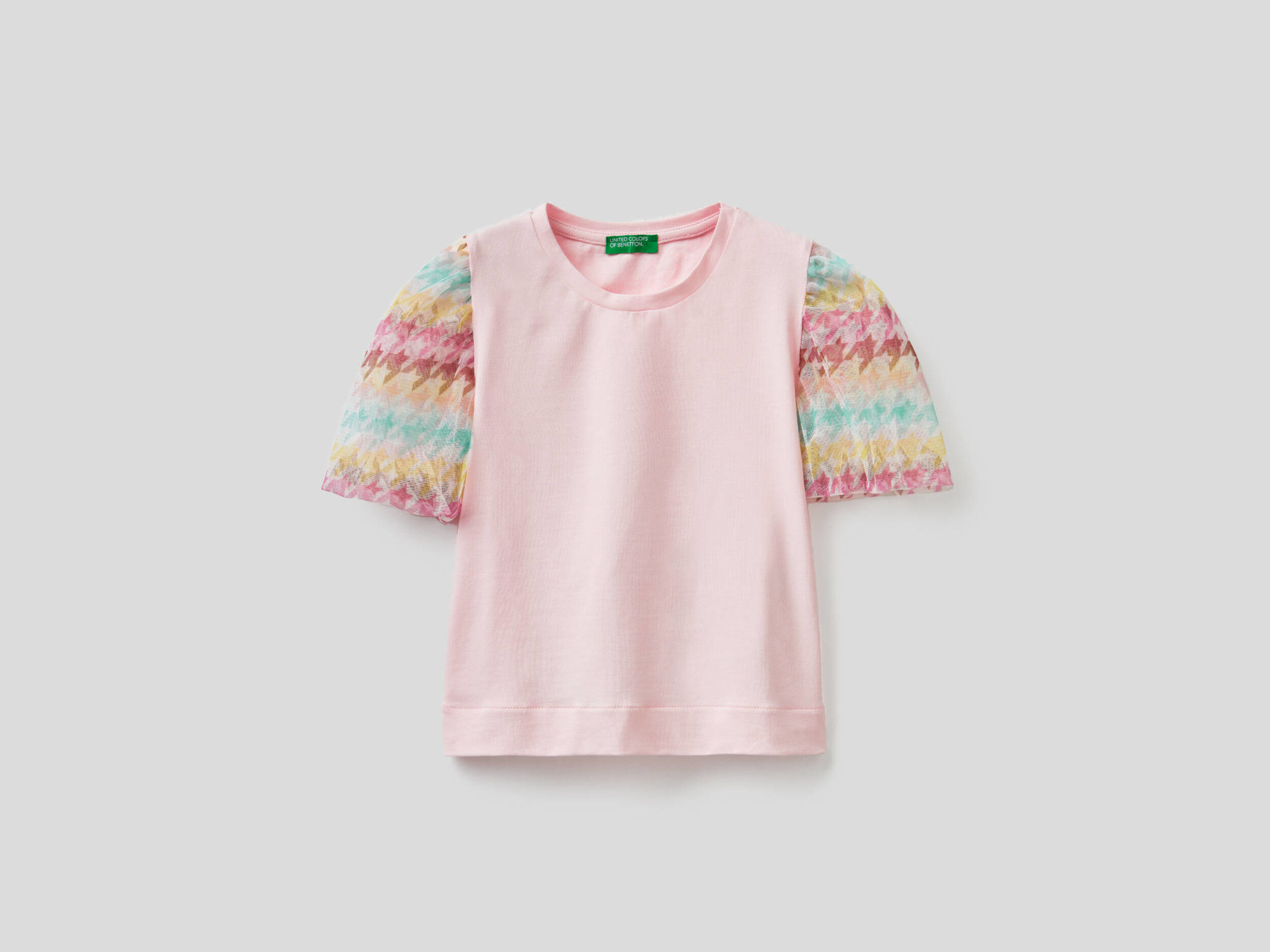 camiseta mangas tul