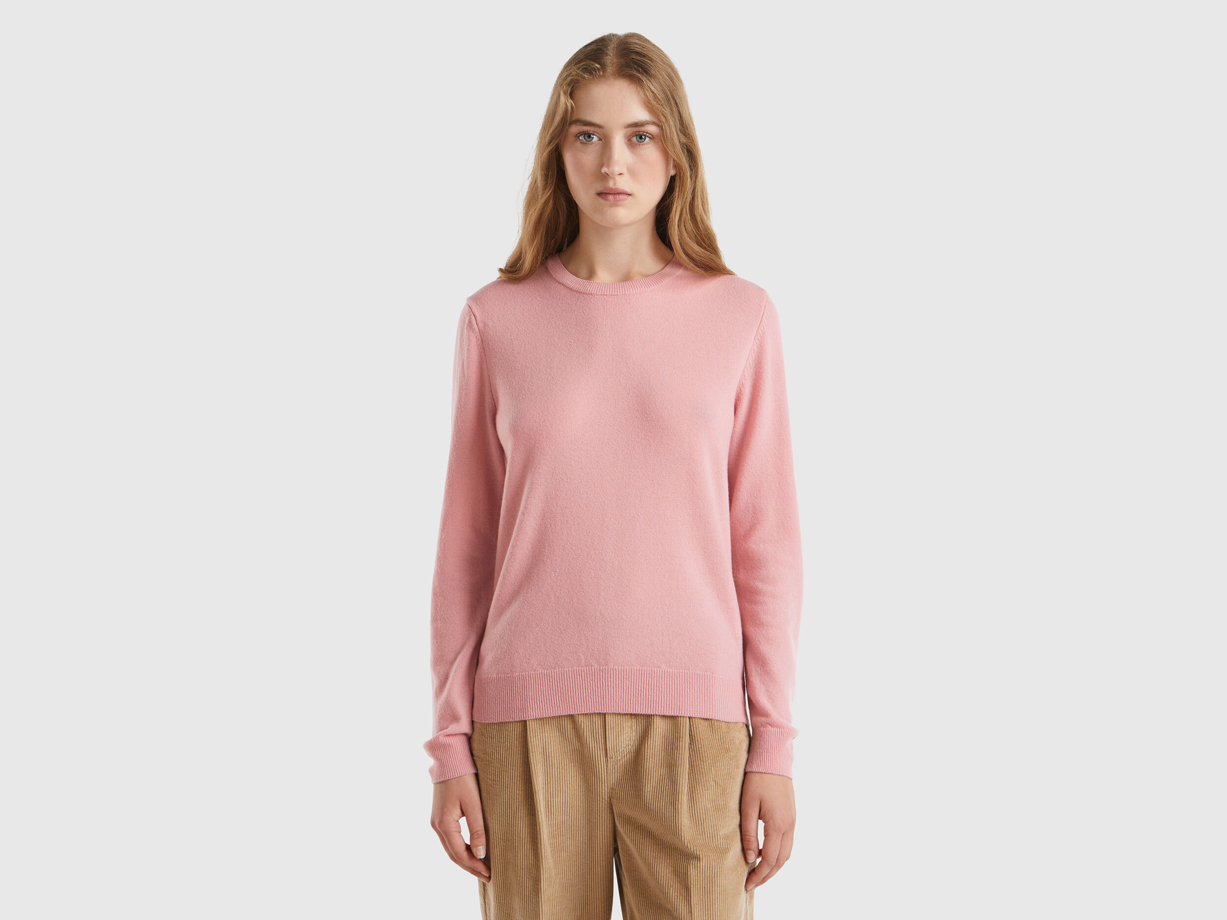 Womens pink crew neck sweater new arrivals