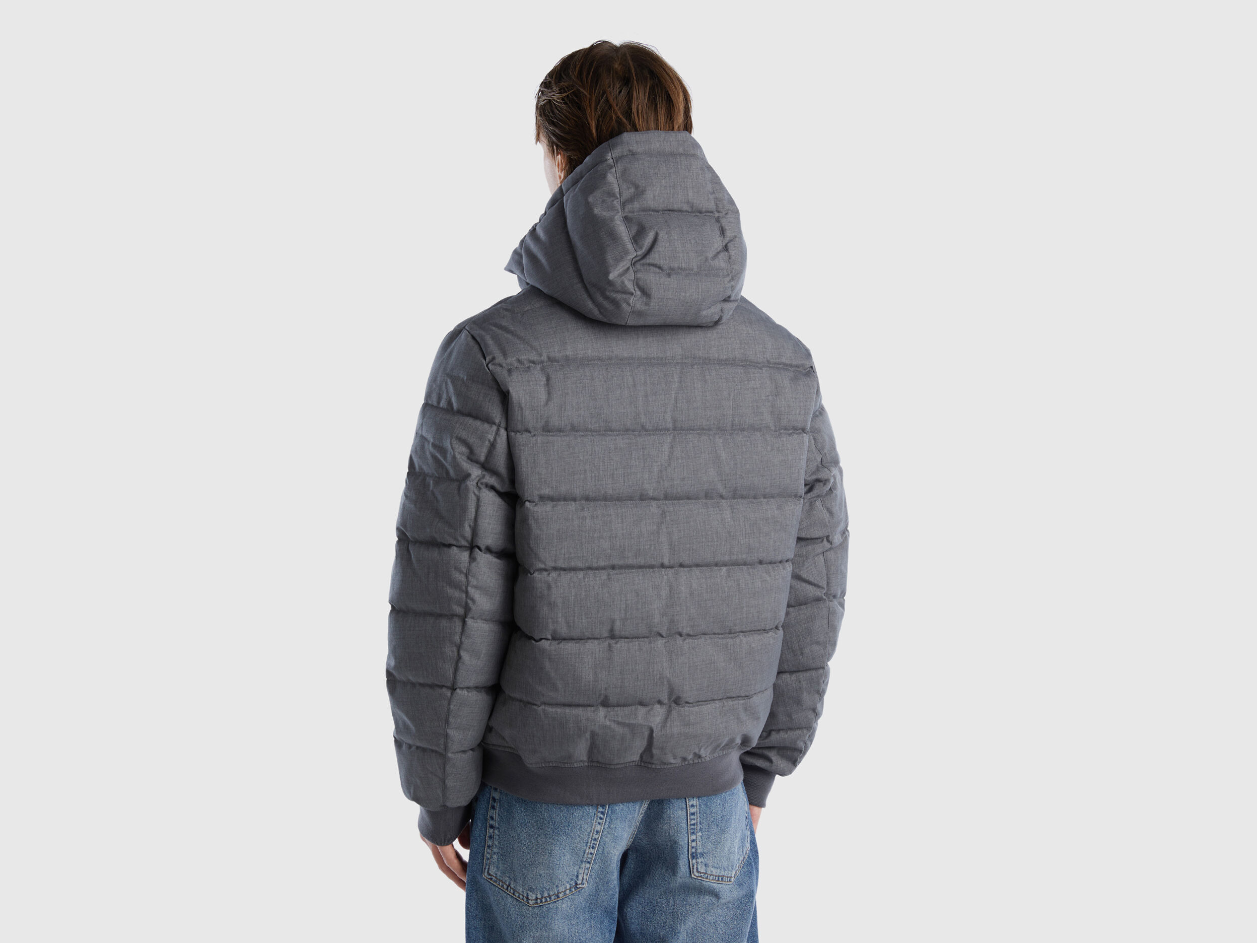 Short padded hooded jacket deals