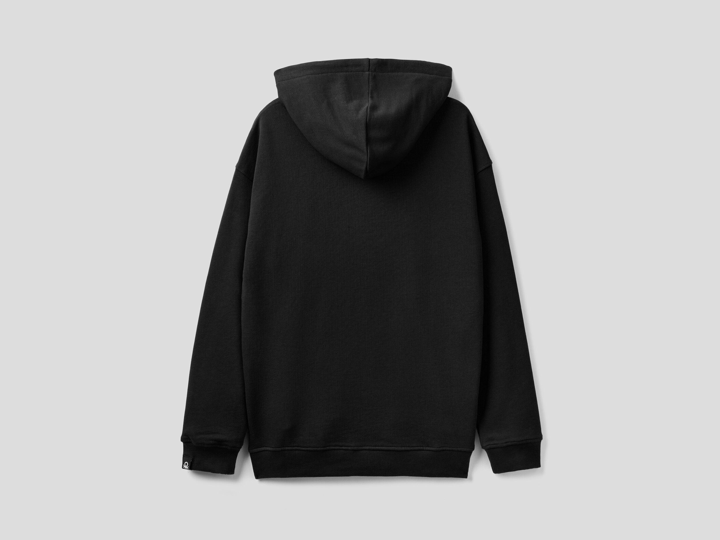 100 cotton hoodie Black Benetton