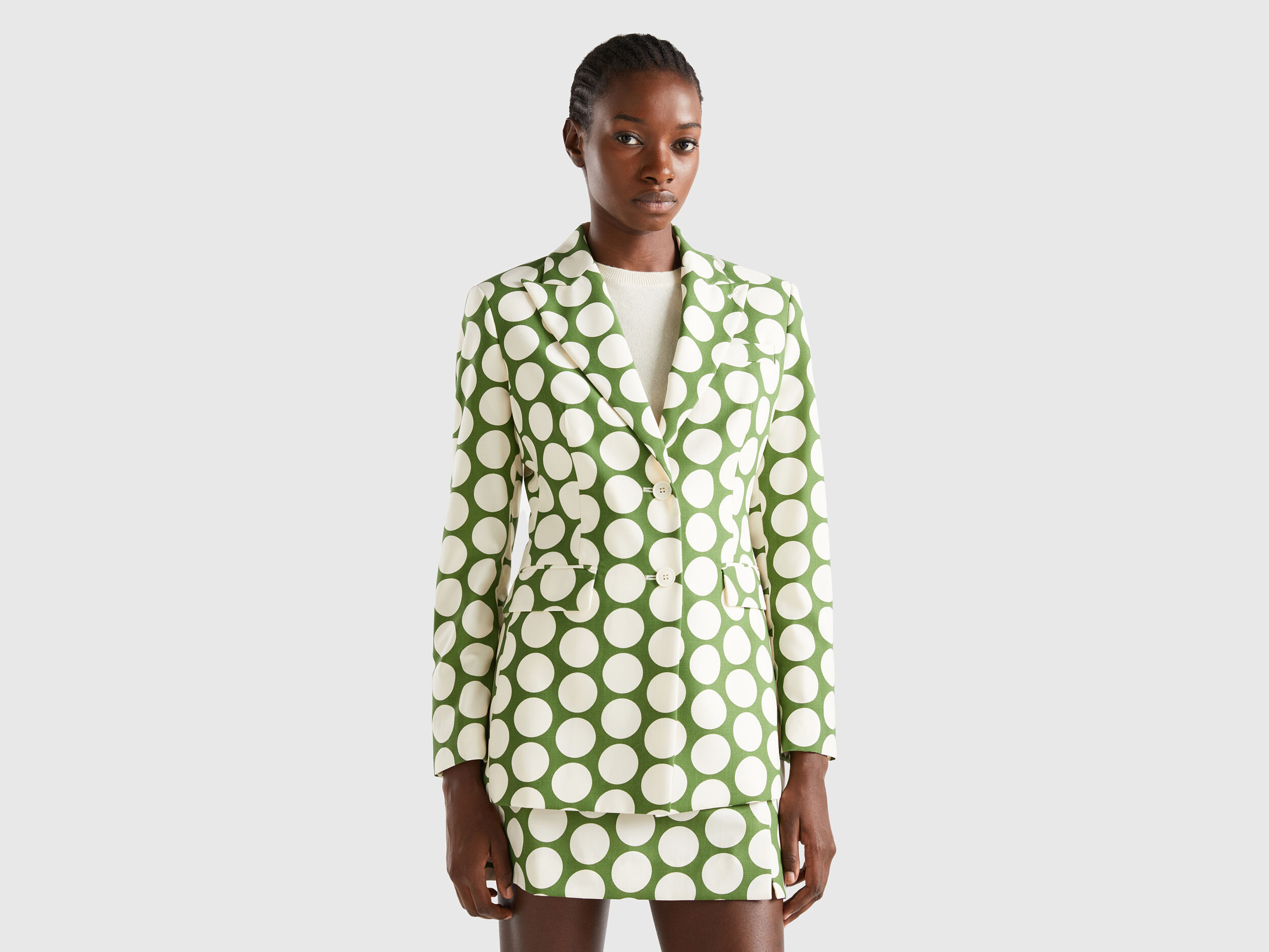 White polka dot best sale blazer
