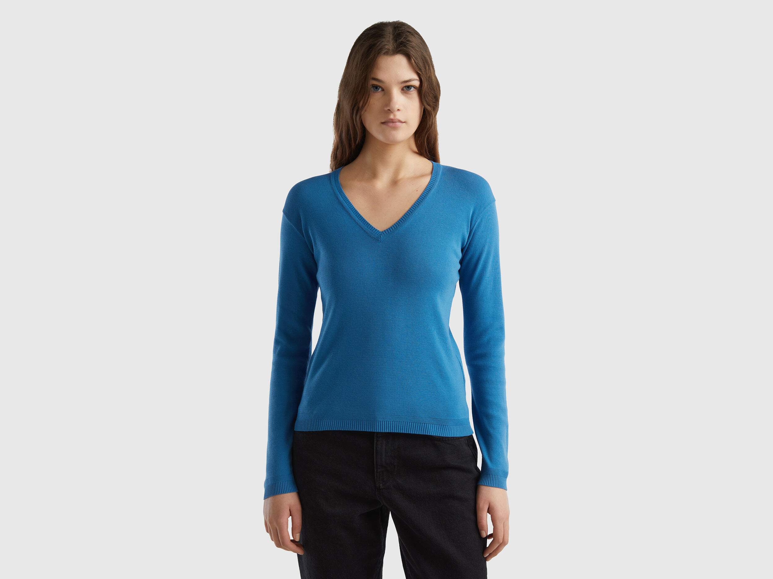 Benetton v neck sweater online