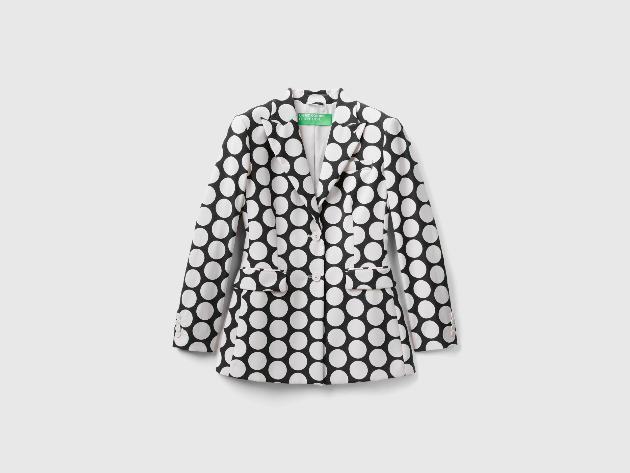 Waisted polka dot blazer