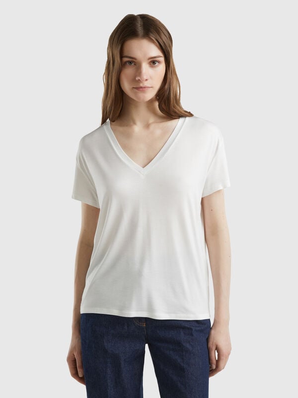 Camiseta de viscosa sostenible elástica Mujer