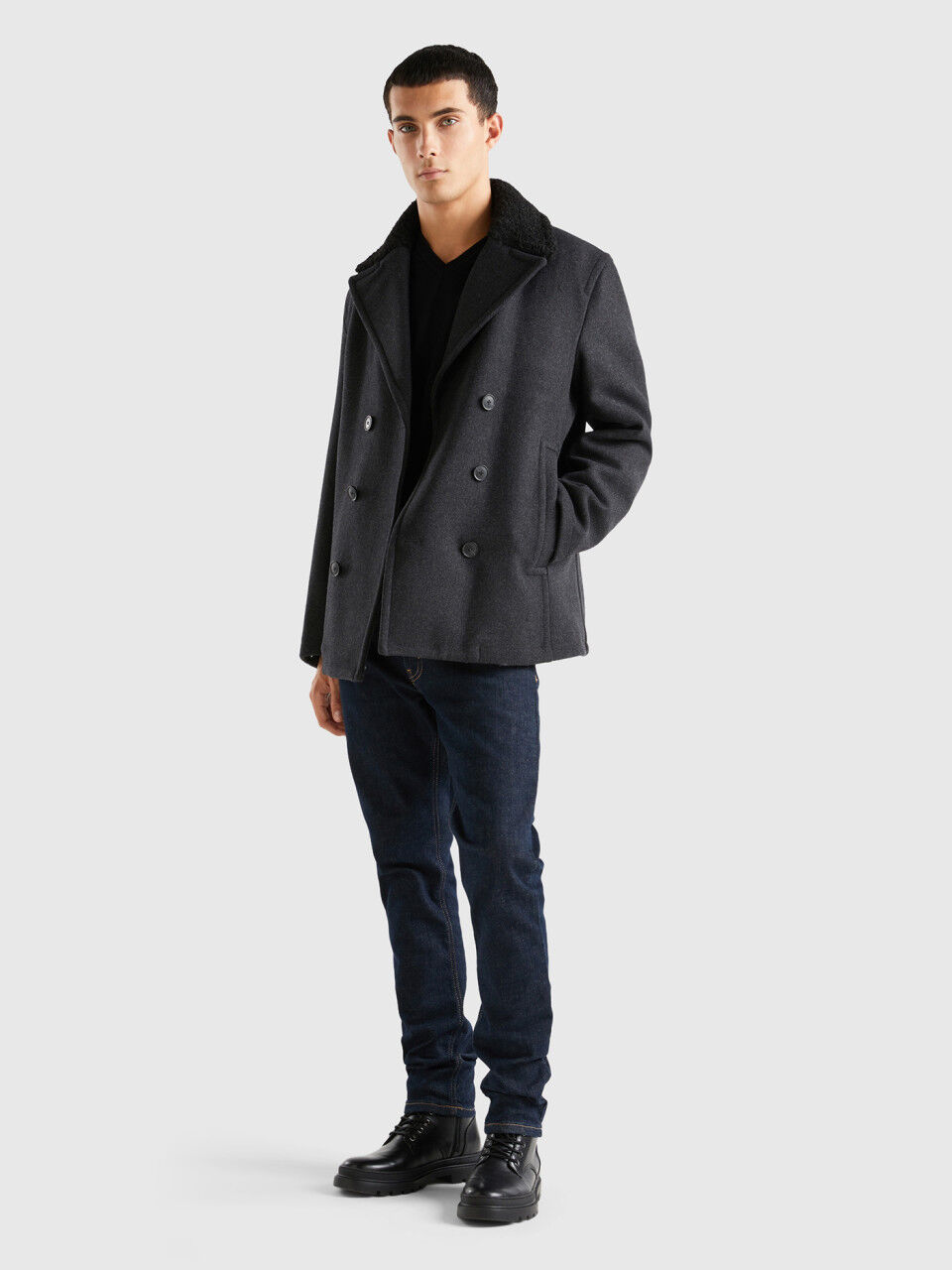 Benetton overcoat outlet