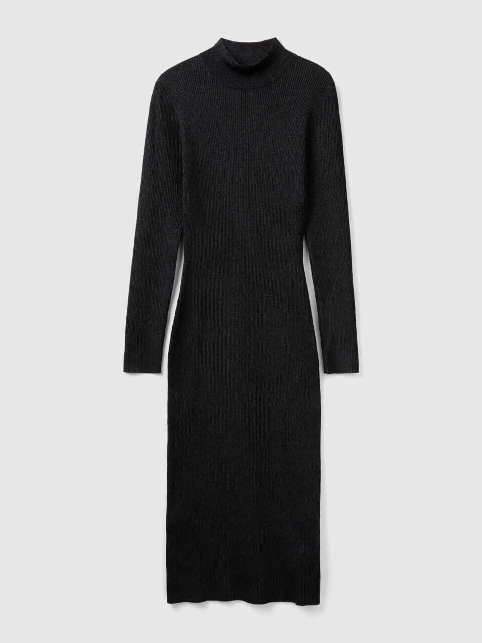 Ribbed dress with lurex Black Benetton
