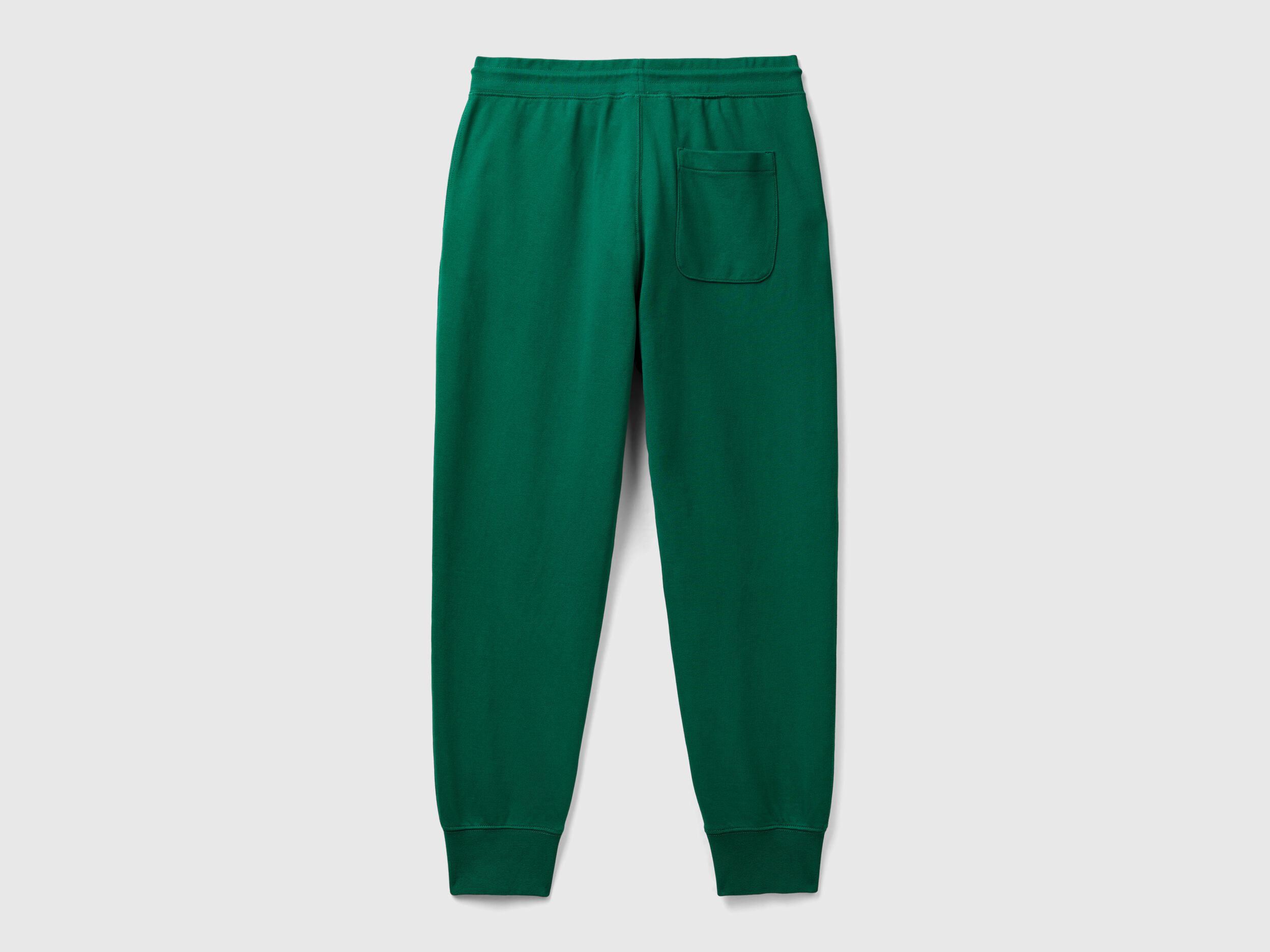Sweat joggers in 100% cotton - Dark Green | Benetton