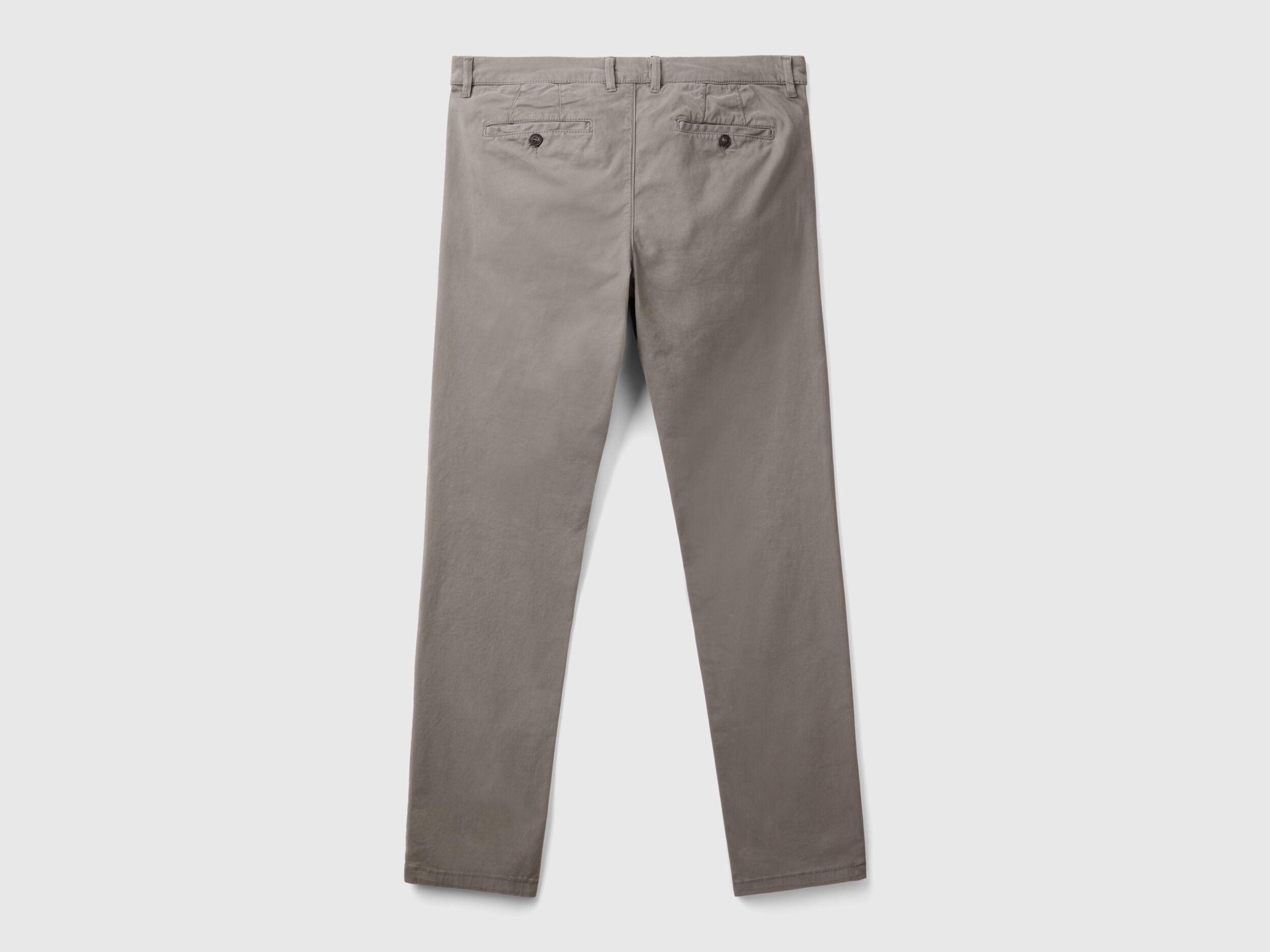 Gray slim fit chino - Gray | Benetton