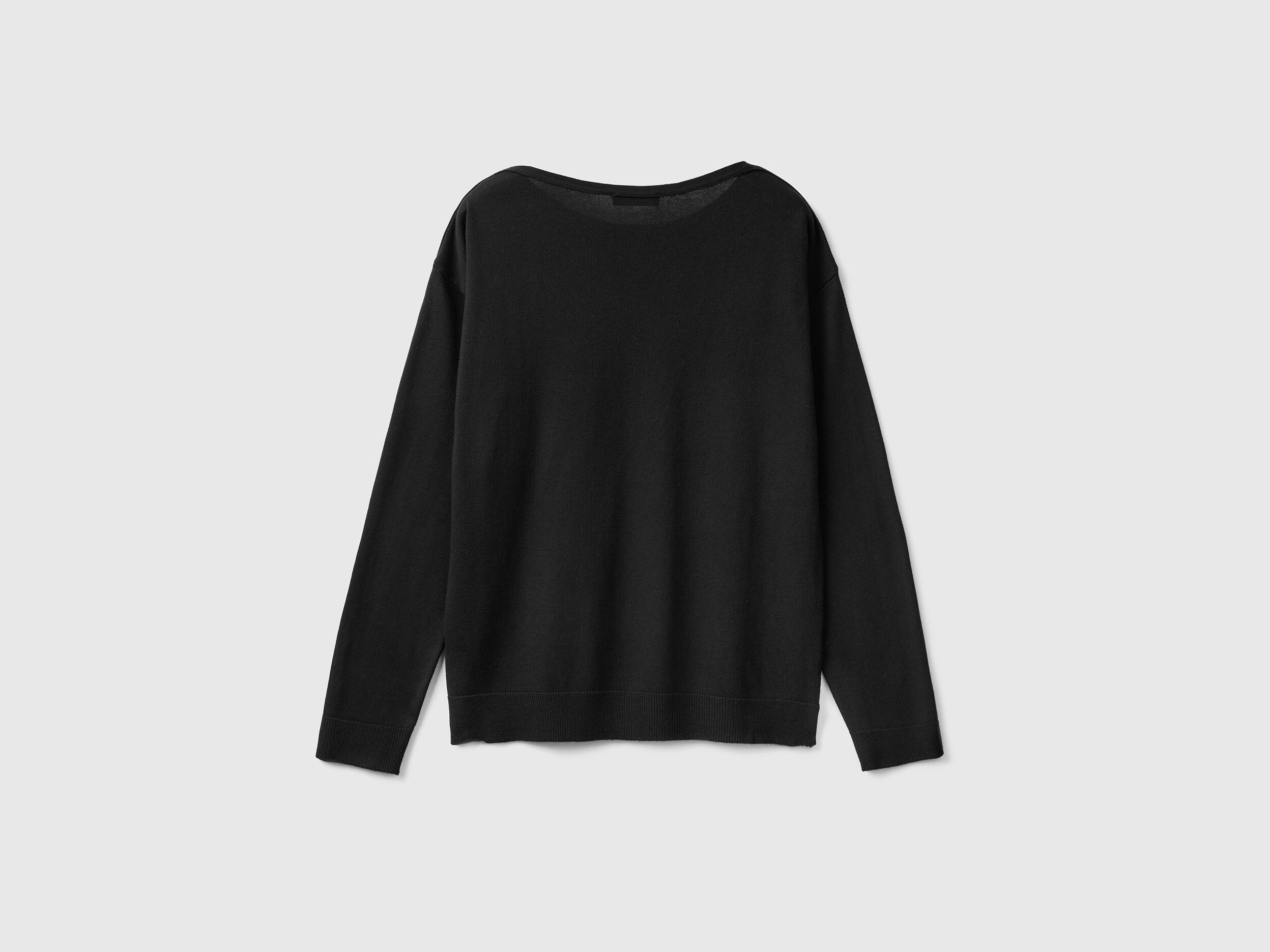 Black boatneck sweater shop