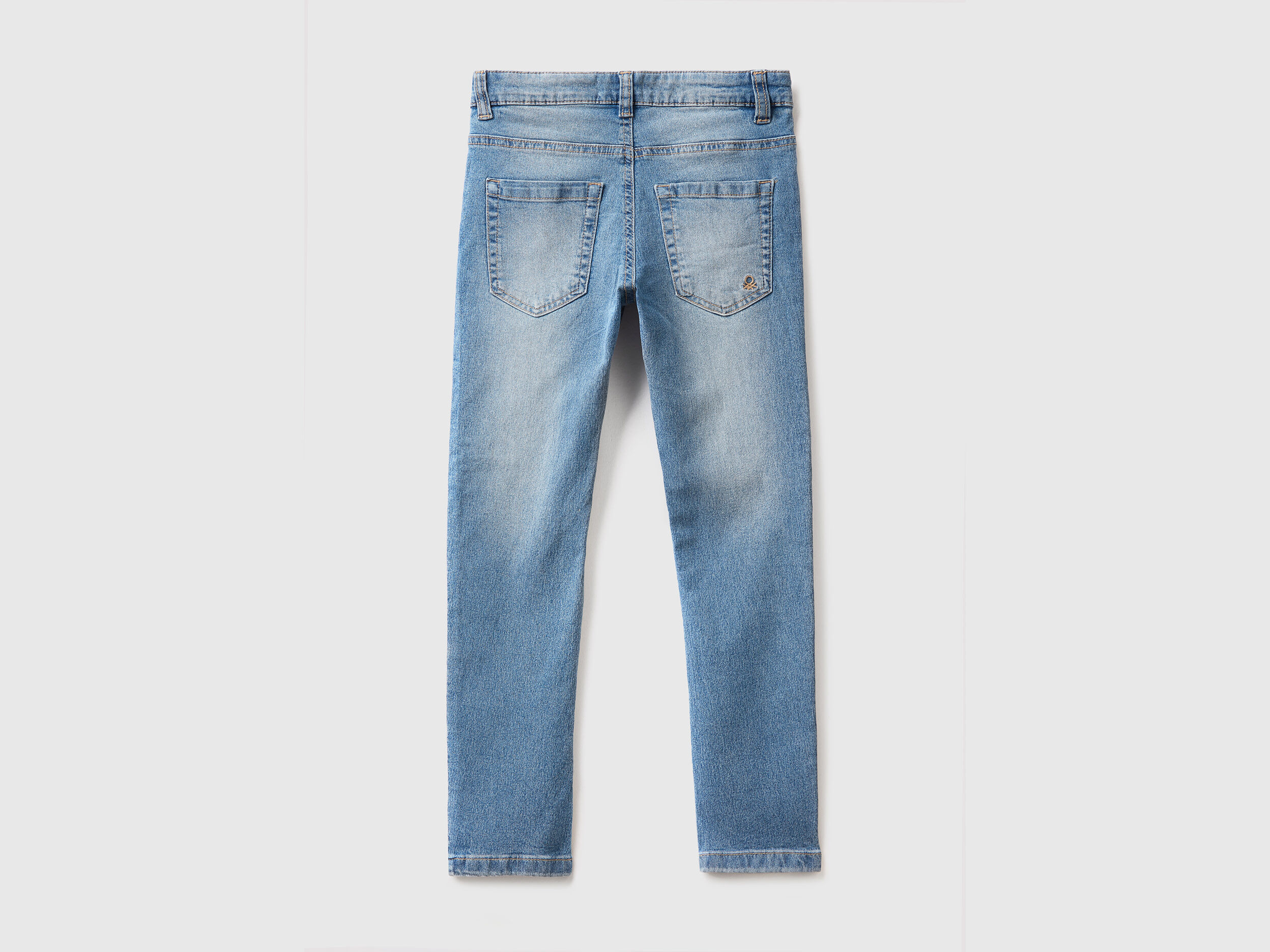 Vaqueros pitillo con cinco bolsillos Azul Gris ceo Benetton