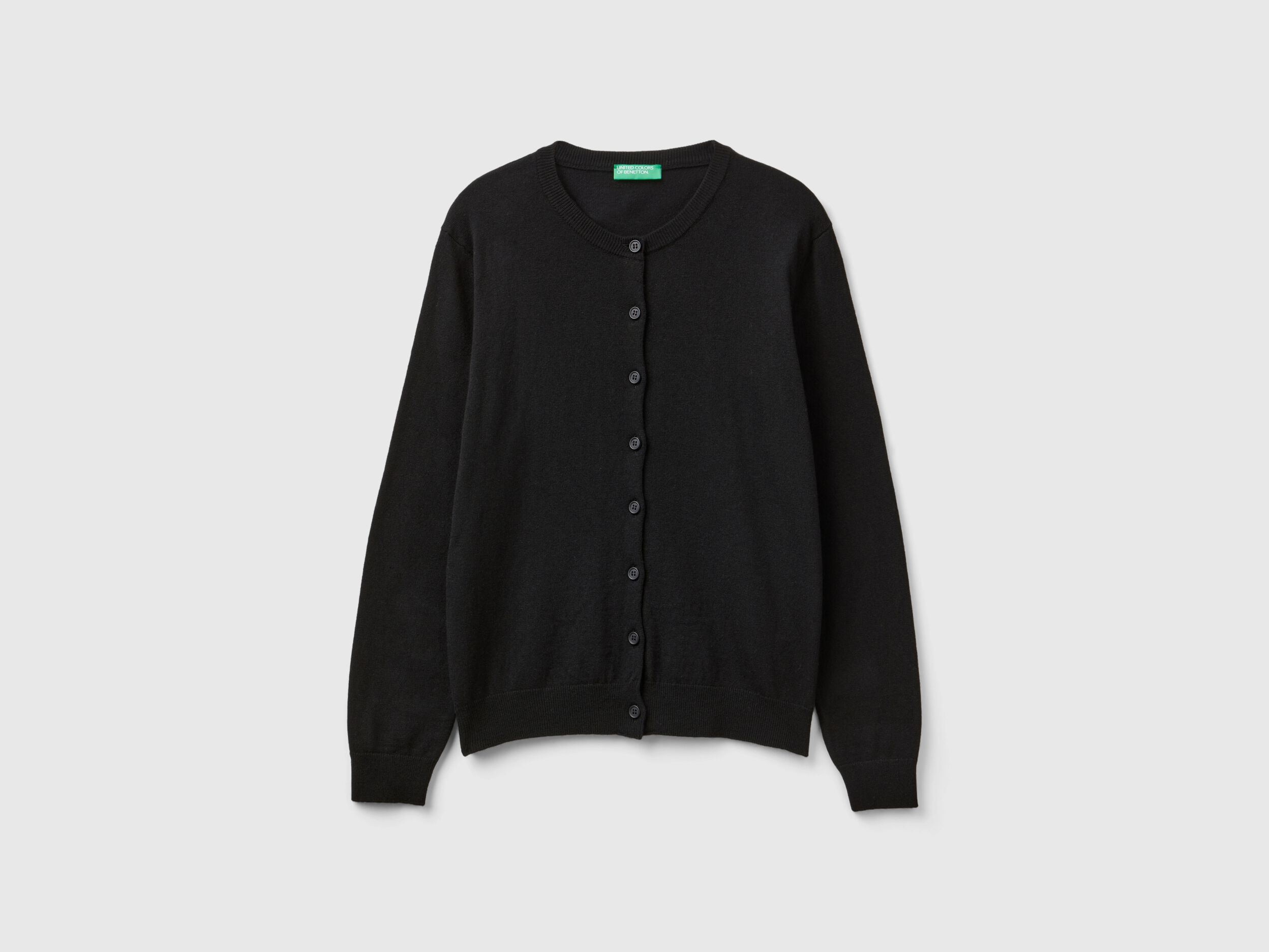Black cardigan in cashmere and wool blend