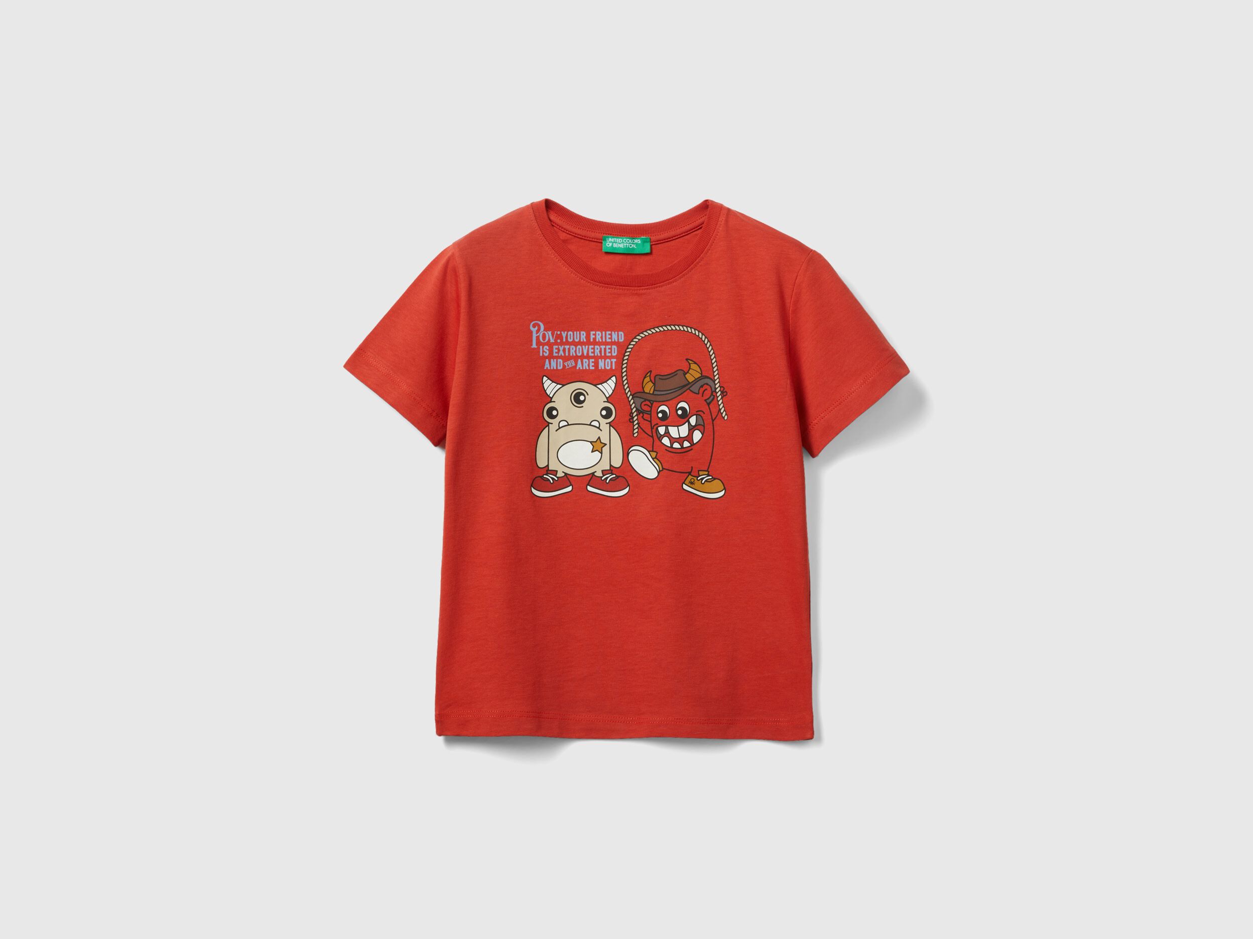 T shirt with animal print