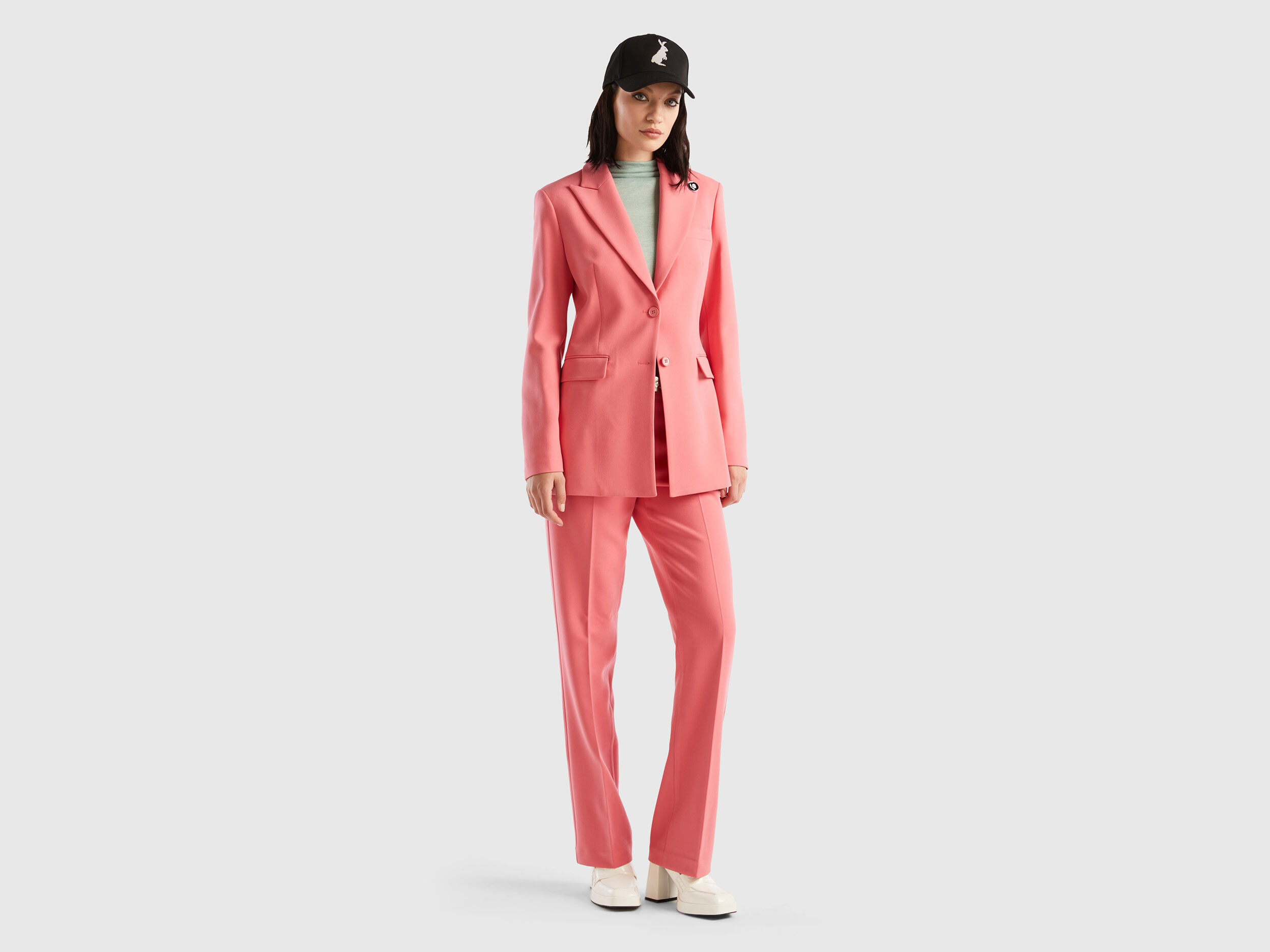 Benetton pink on sale coat