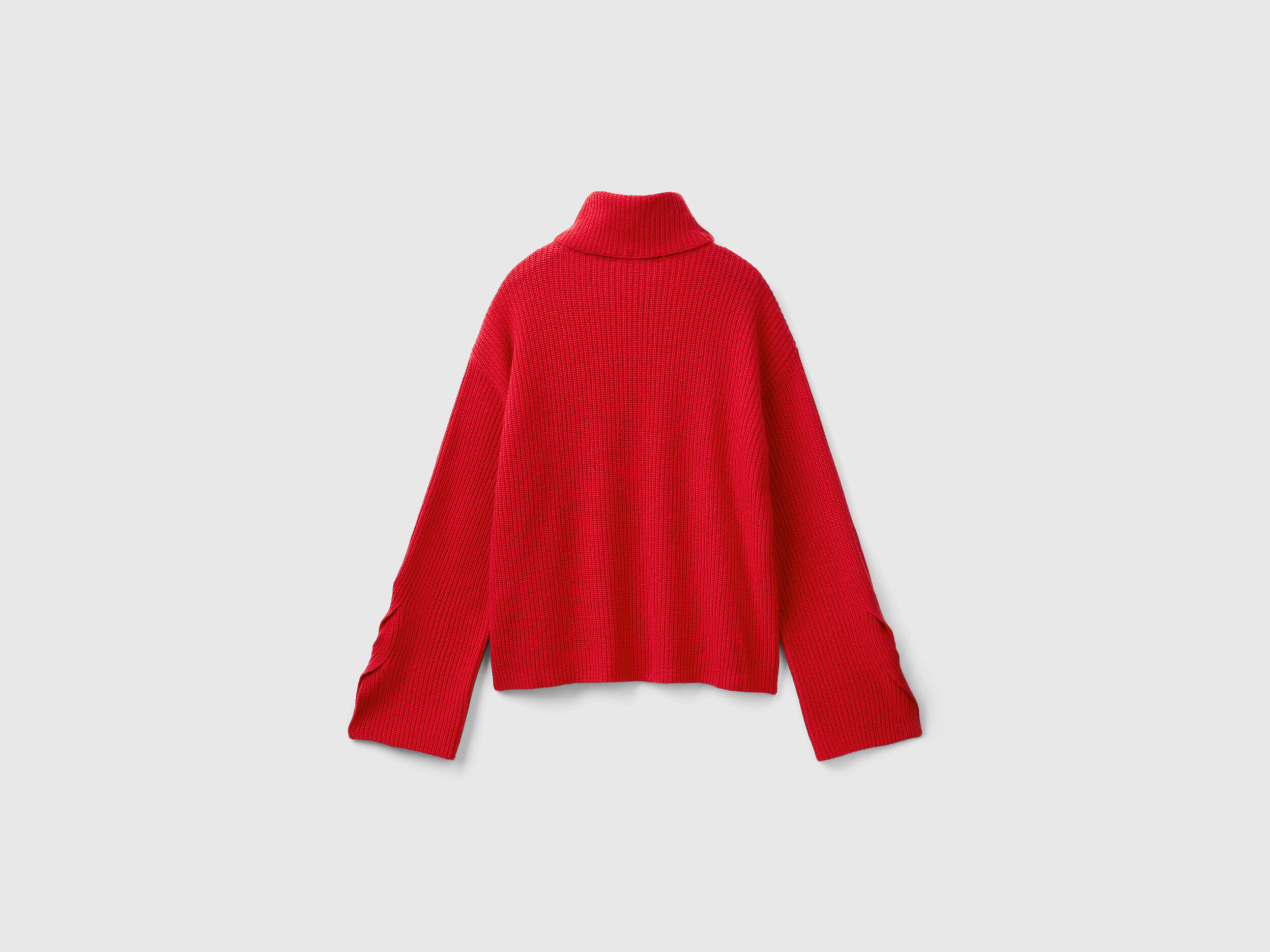 Turtleneck with wide collar Red Benetton