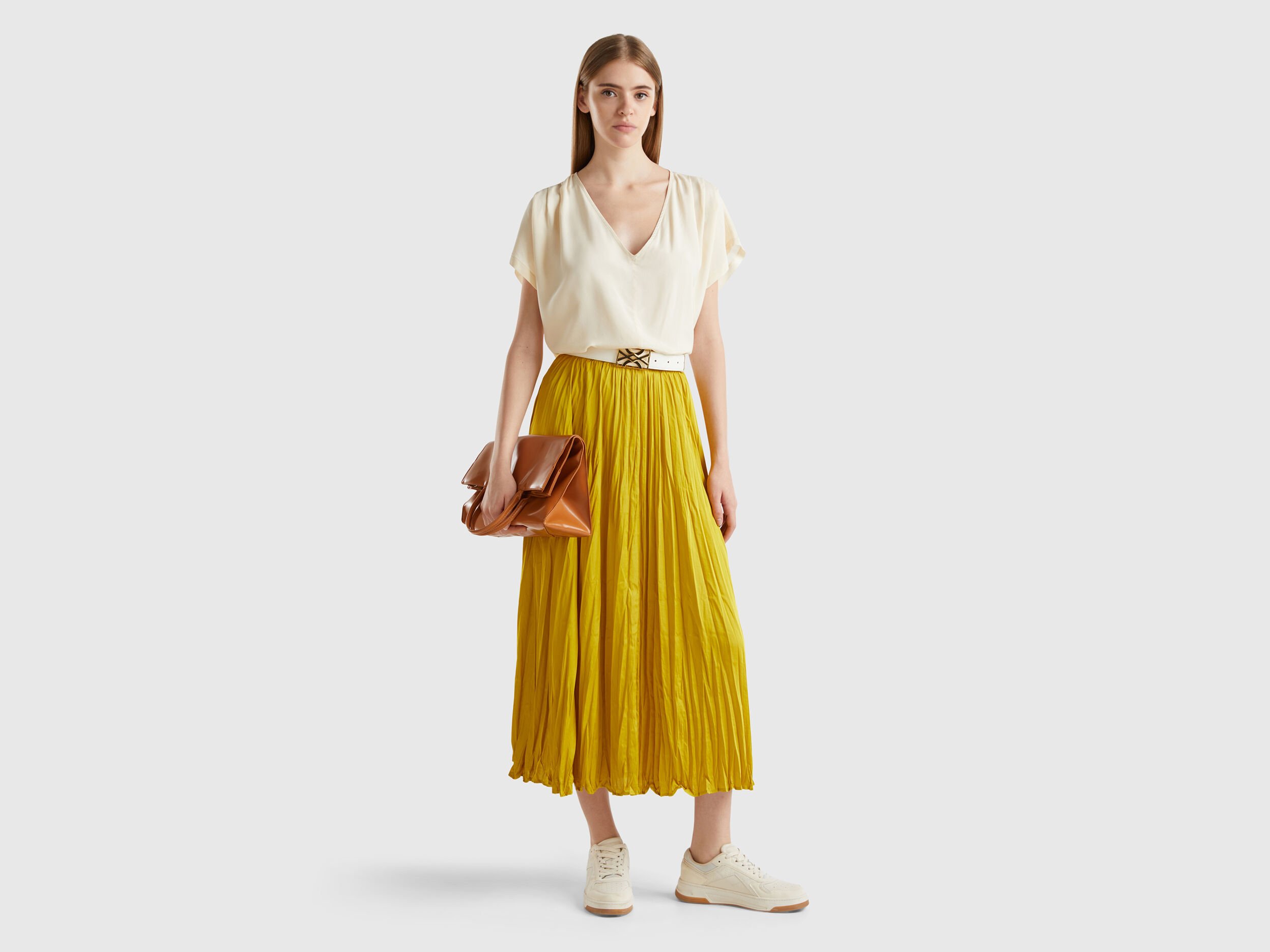 Mustard skirt size 16 top