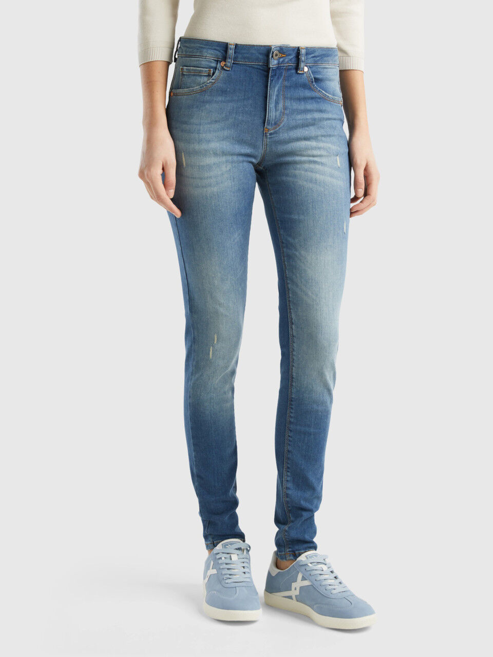 Benetton jeans donna sale