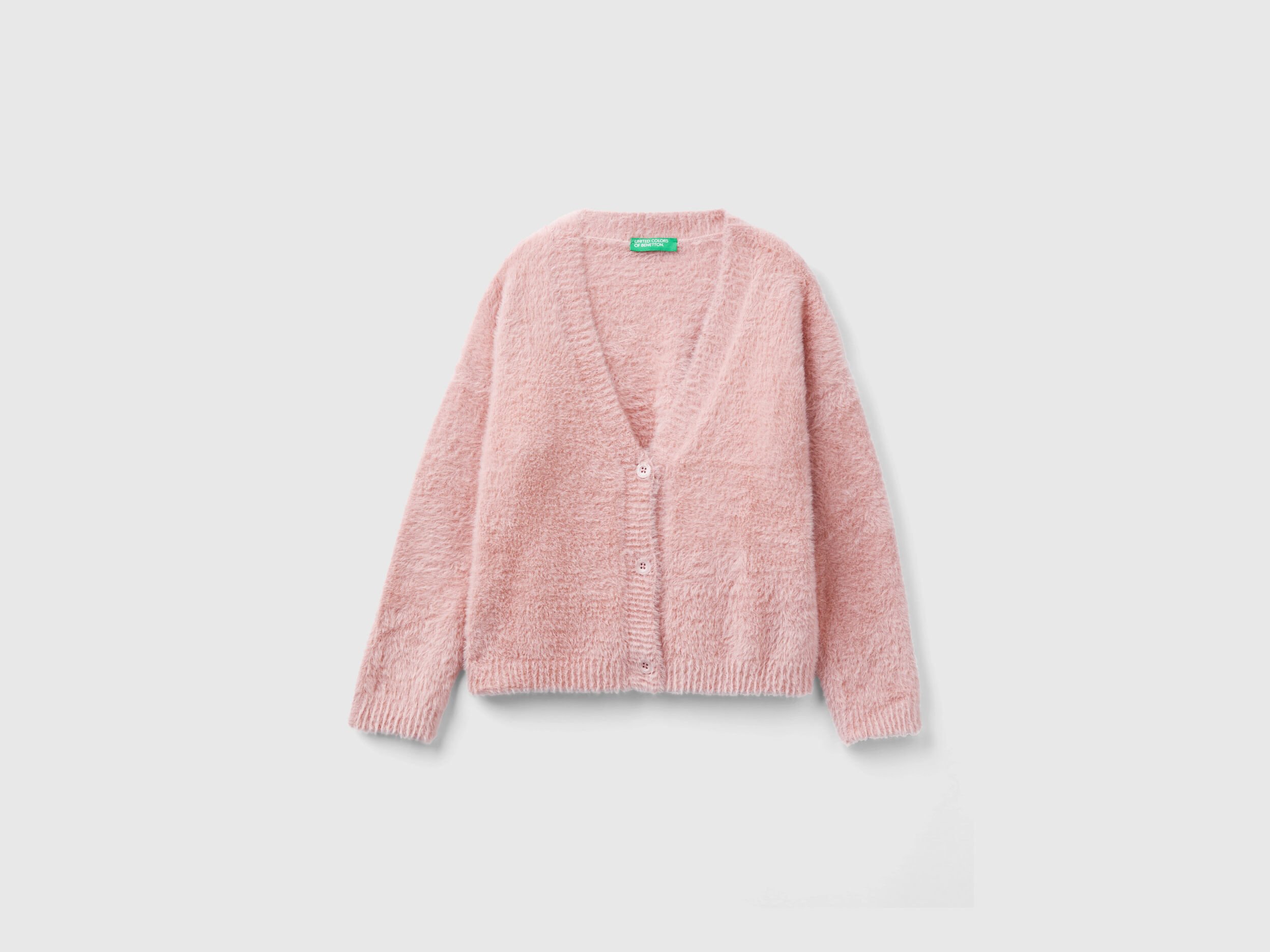Fluffy pink cardigan cheap