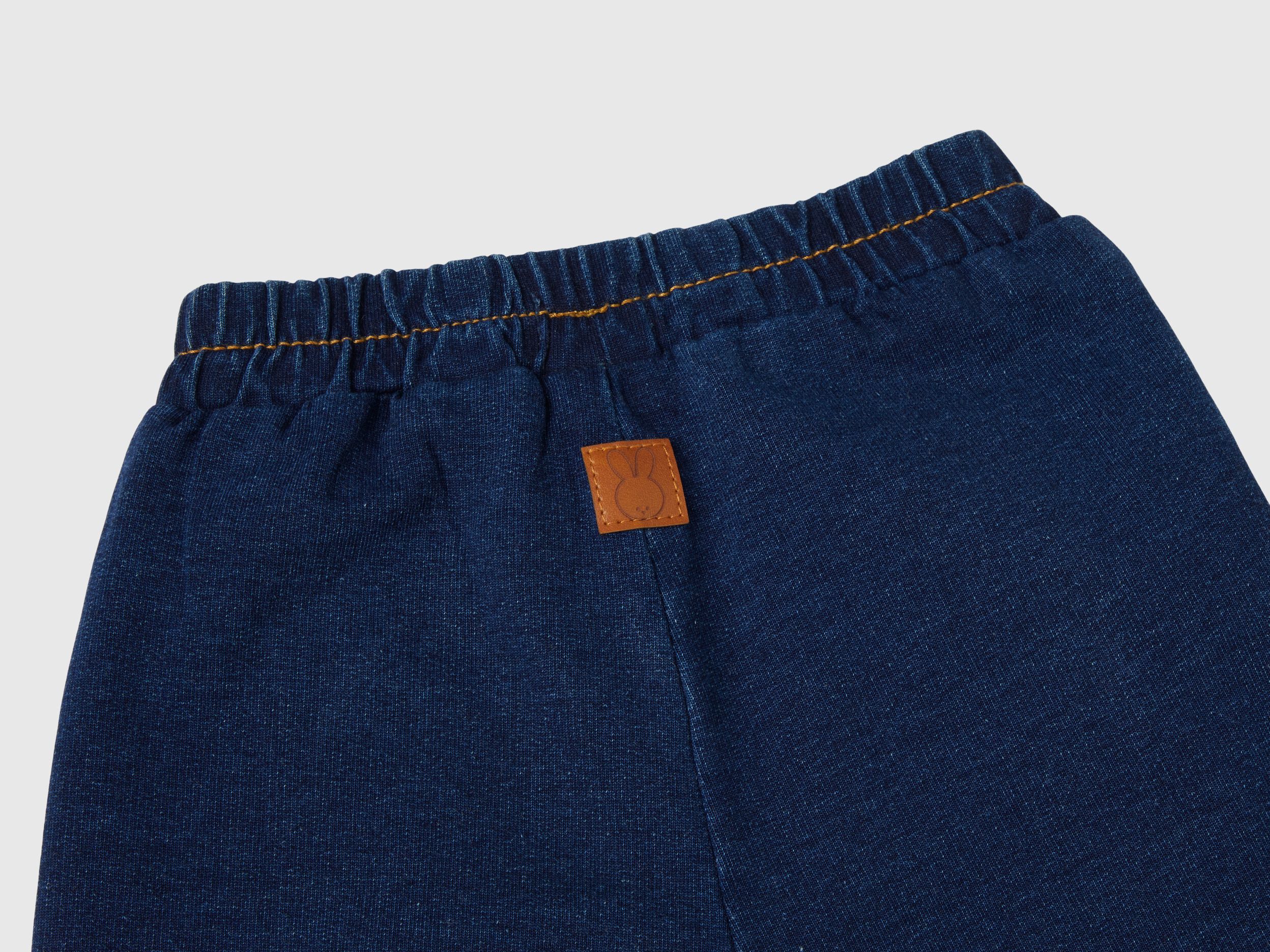 Denim look sweatpants hot sale