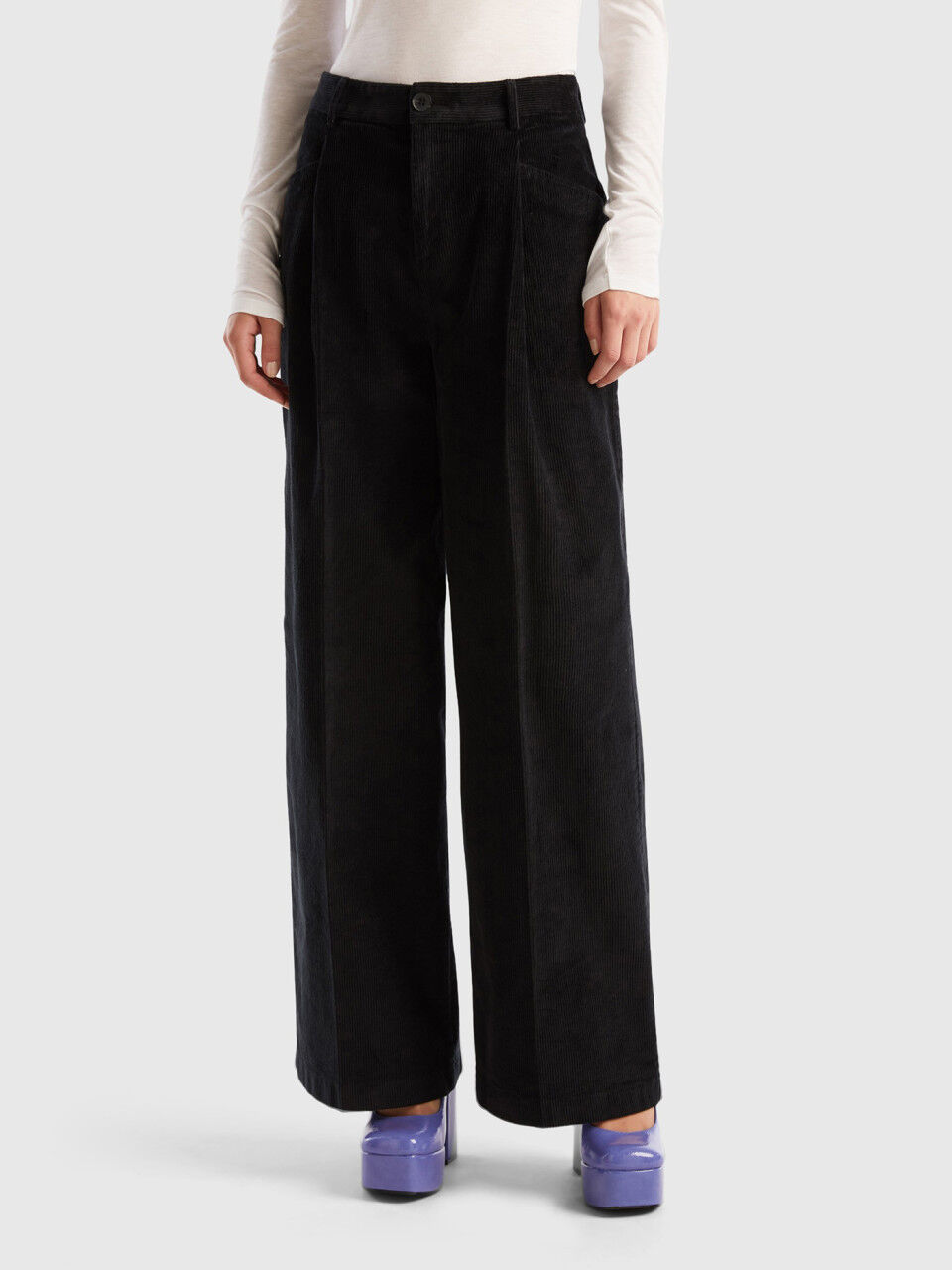 Pantalones anchos clearance de colores