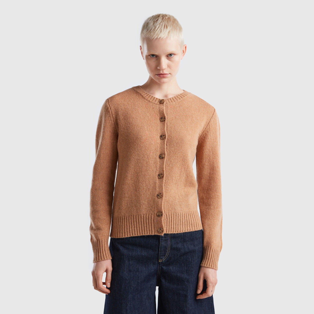 Benetton best sale cashmere cardigan