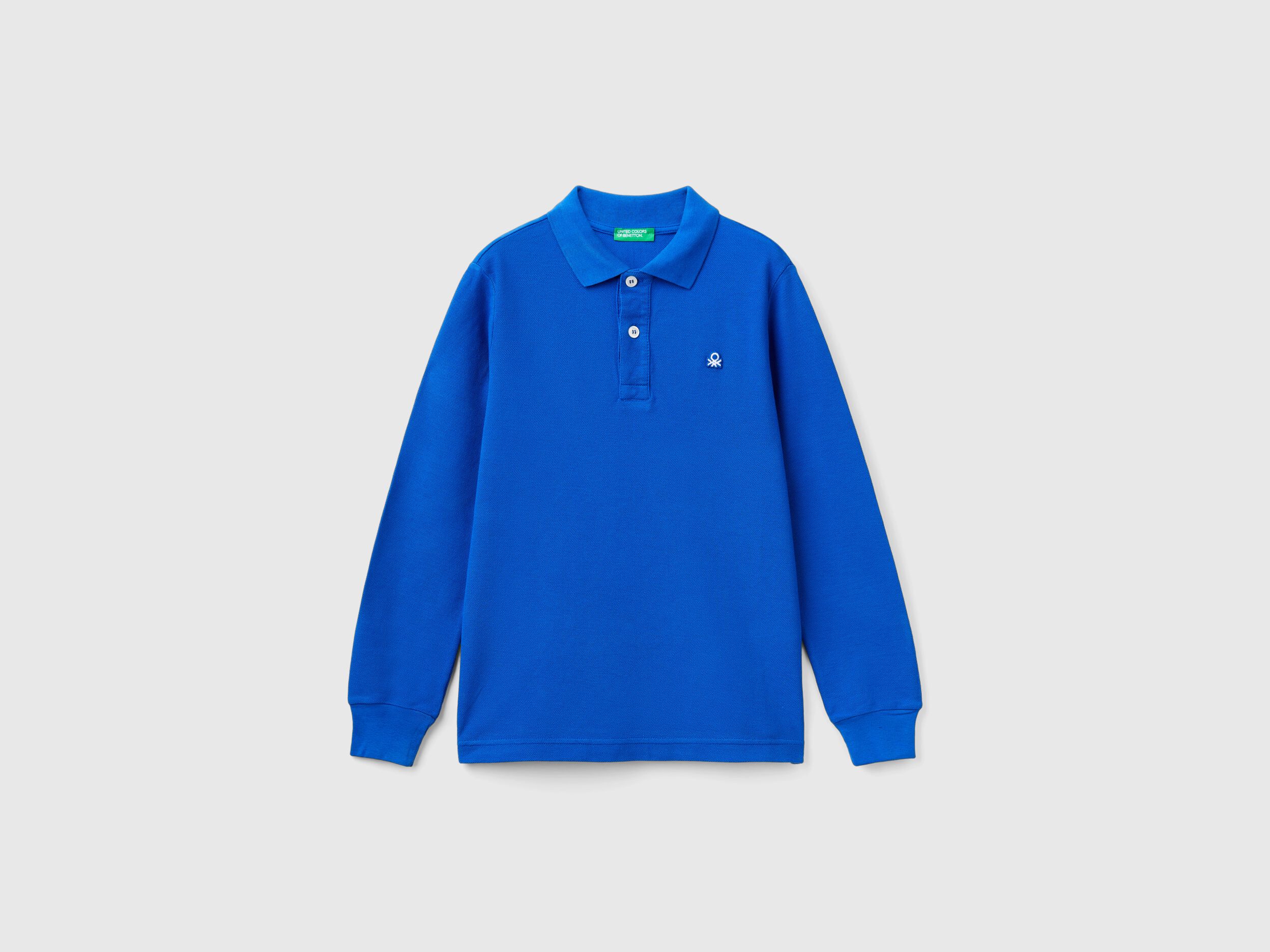 Junior Boys Long Sleeve Polos New Collection 2024 Benetton