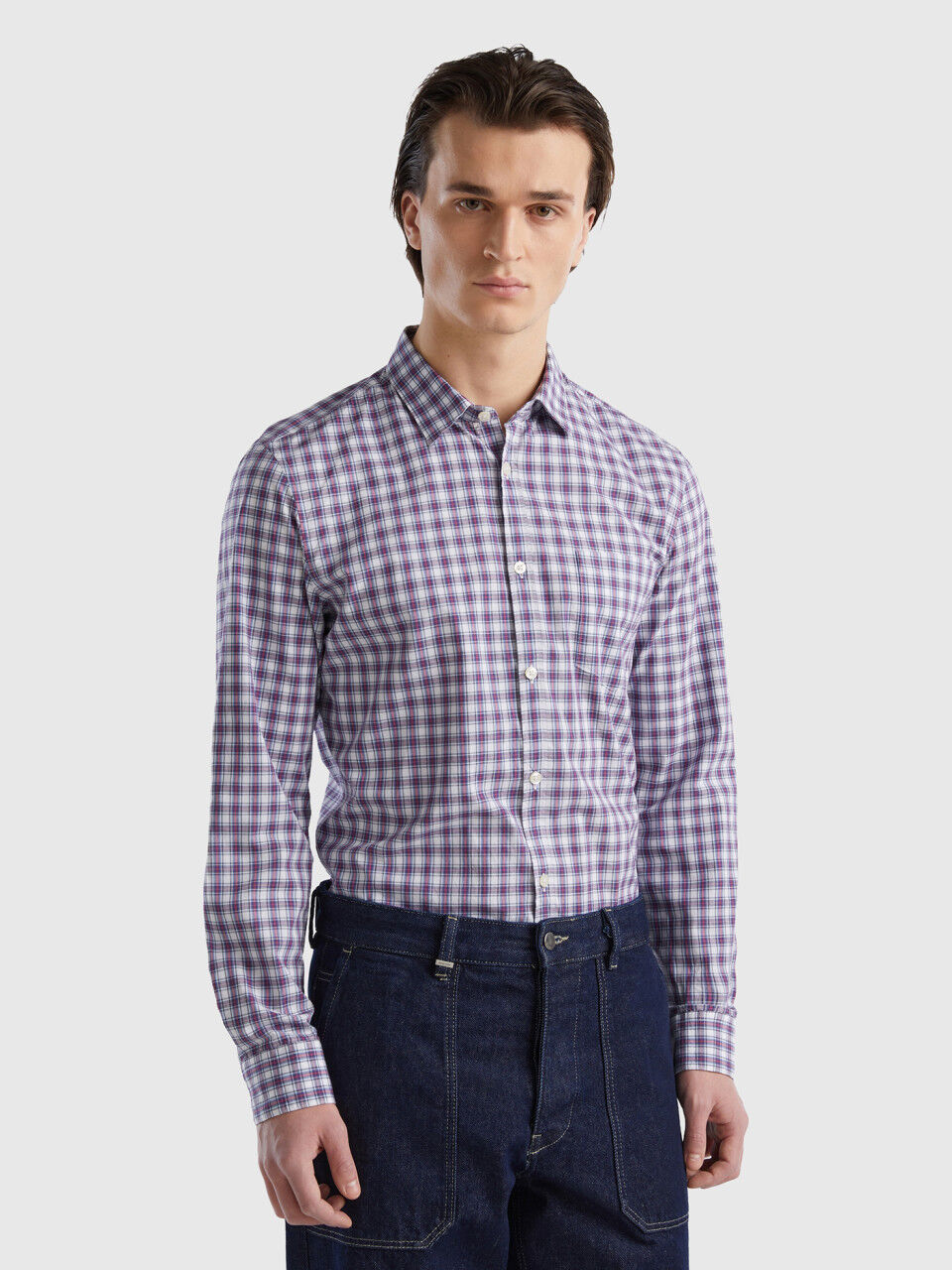 Camisa cuadros hombre store