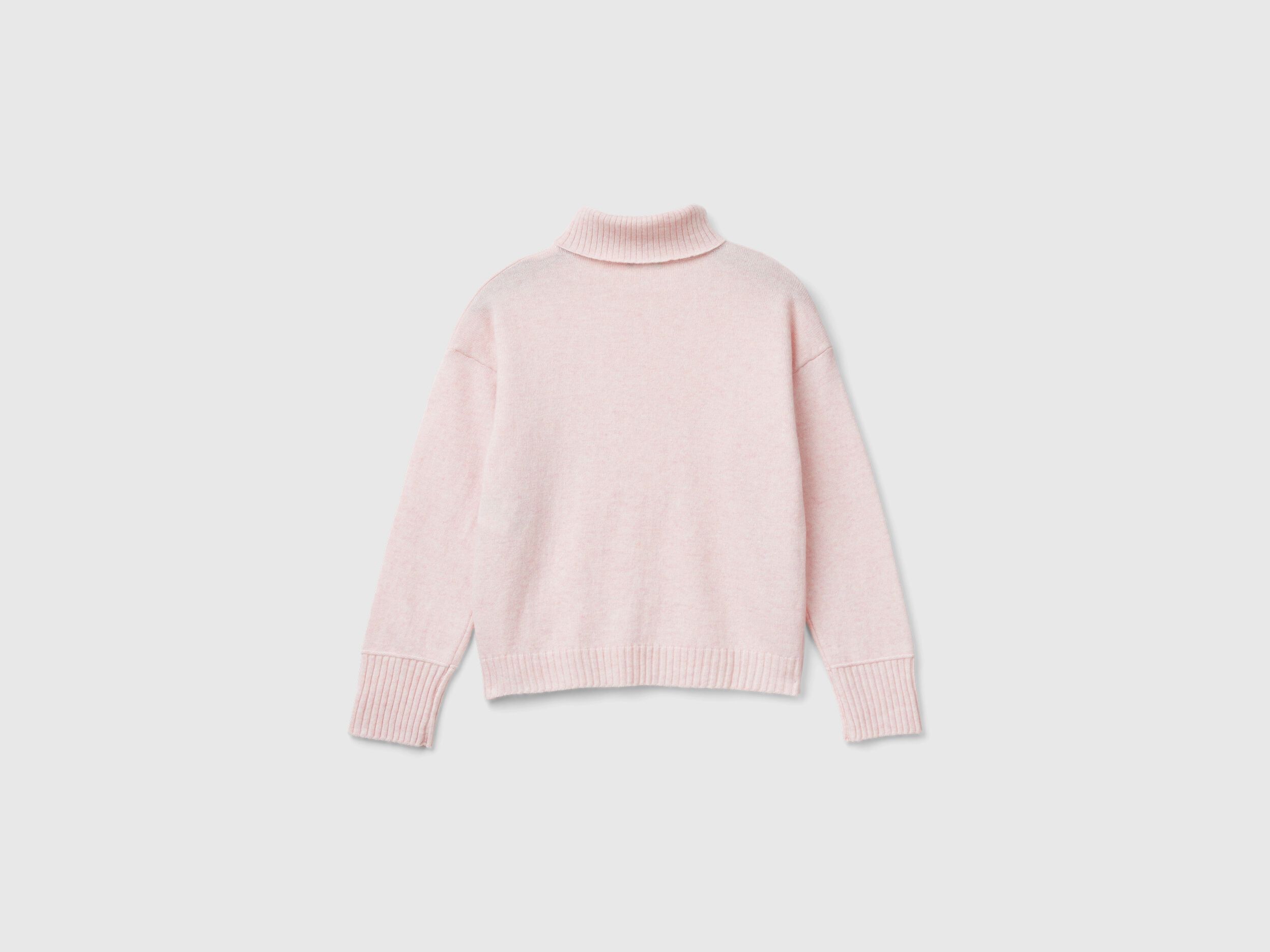 Pale pink turtleneck deals