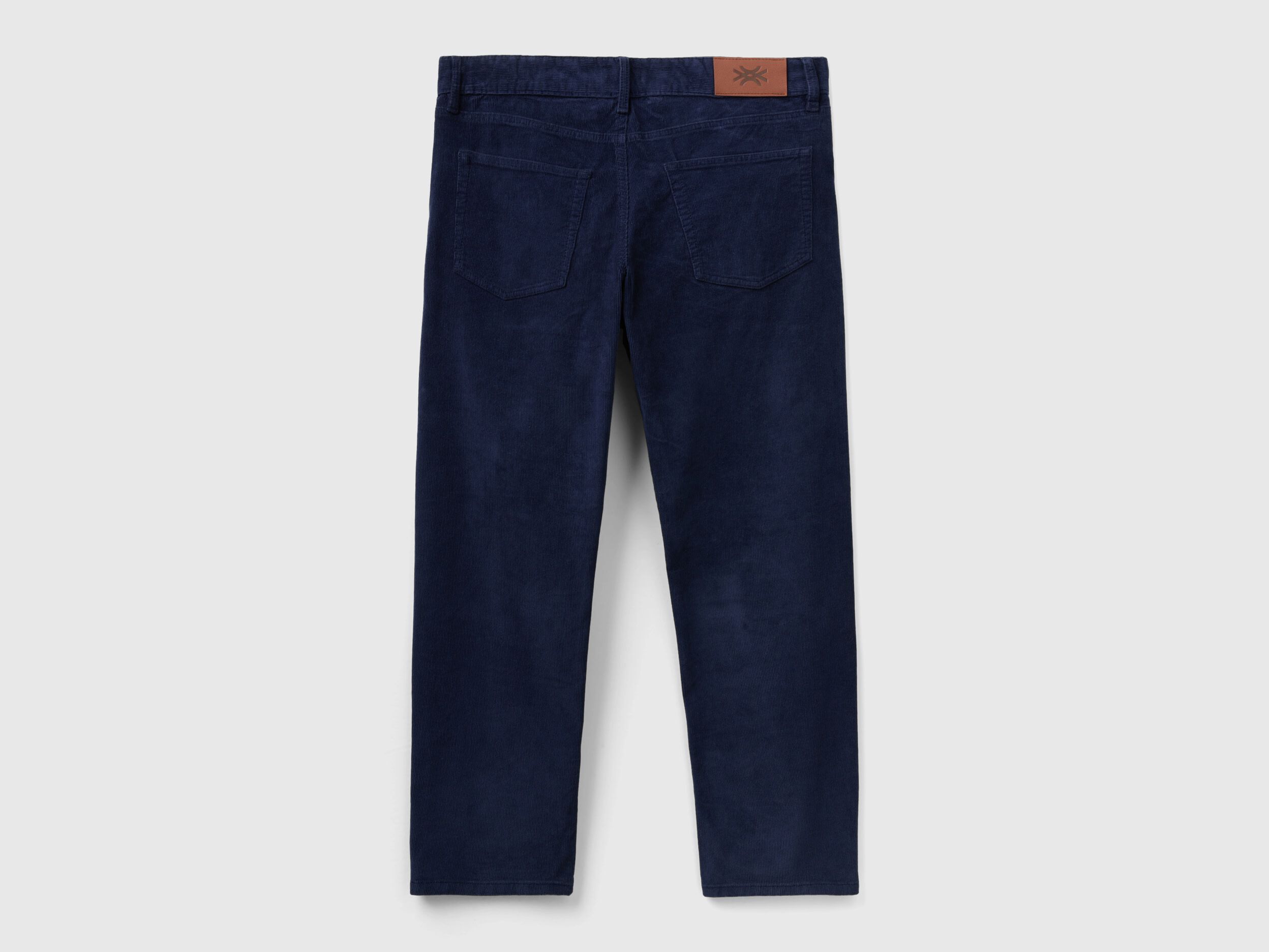 Carrot fit velvet trousers Dark Blue Benetton