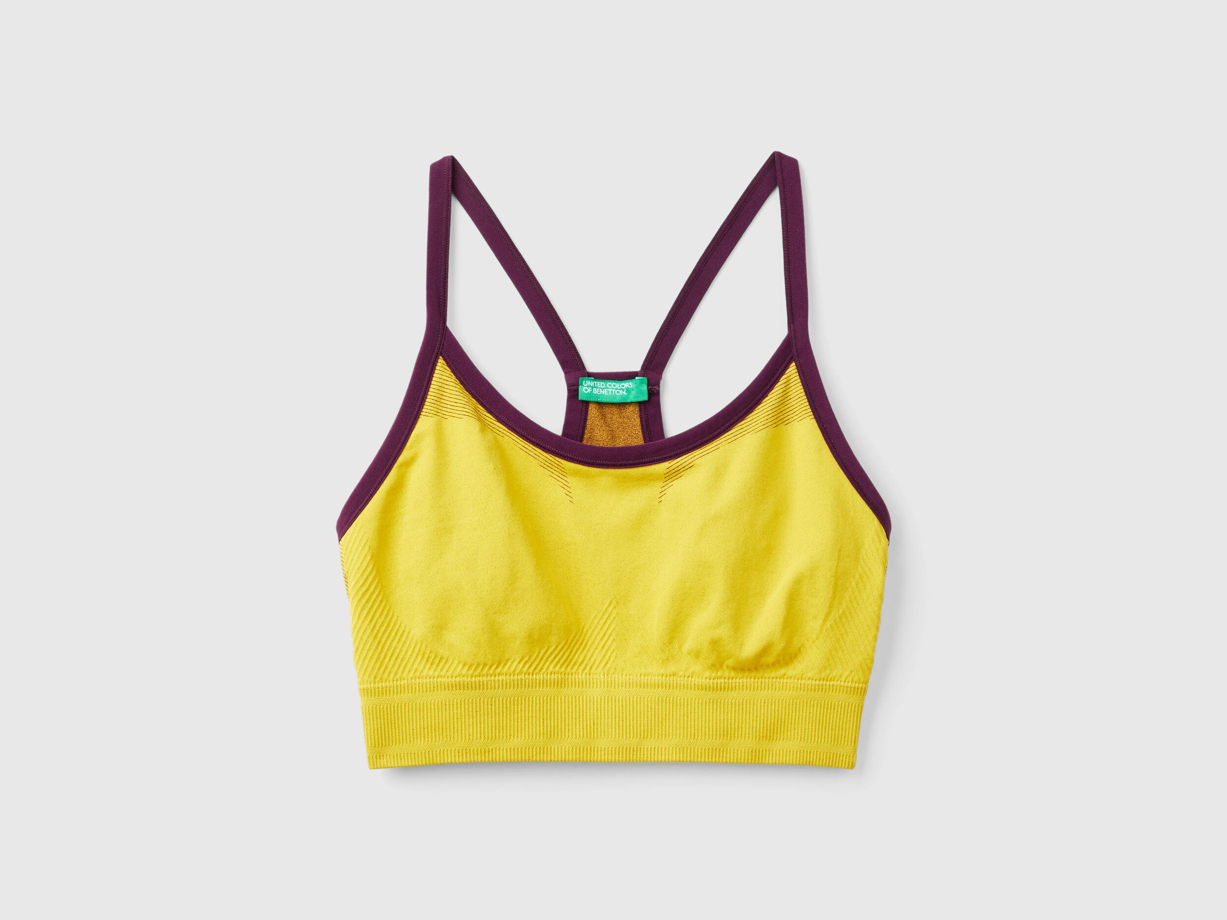 Seamless sports top bra Yellow Benetton