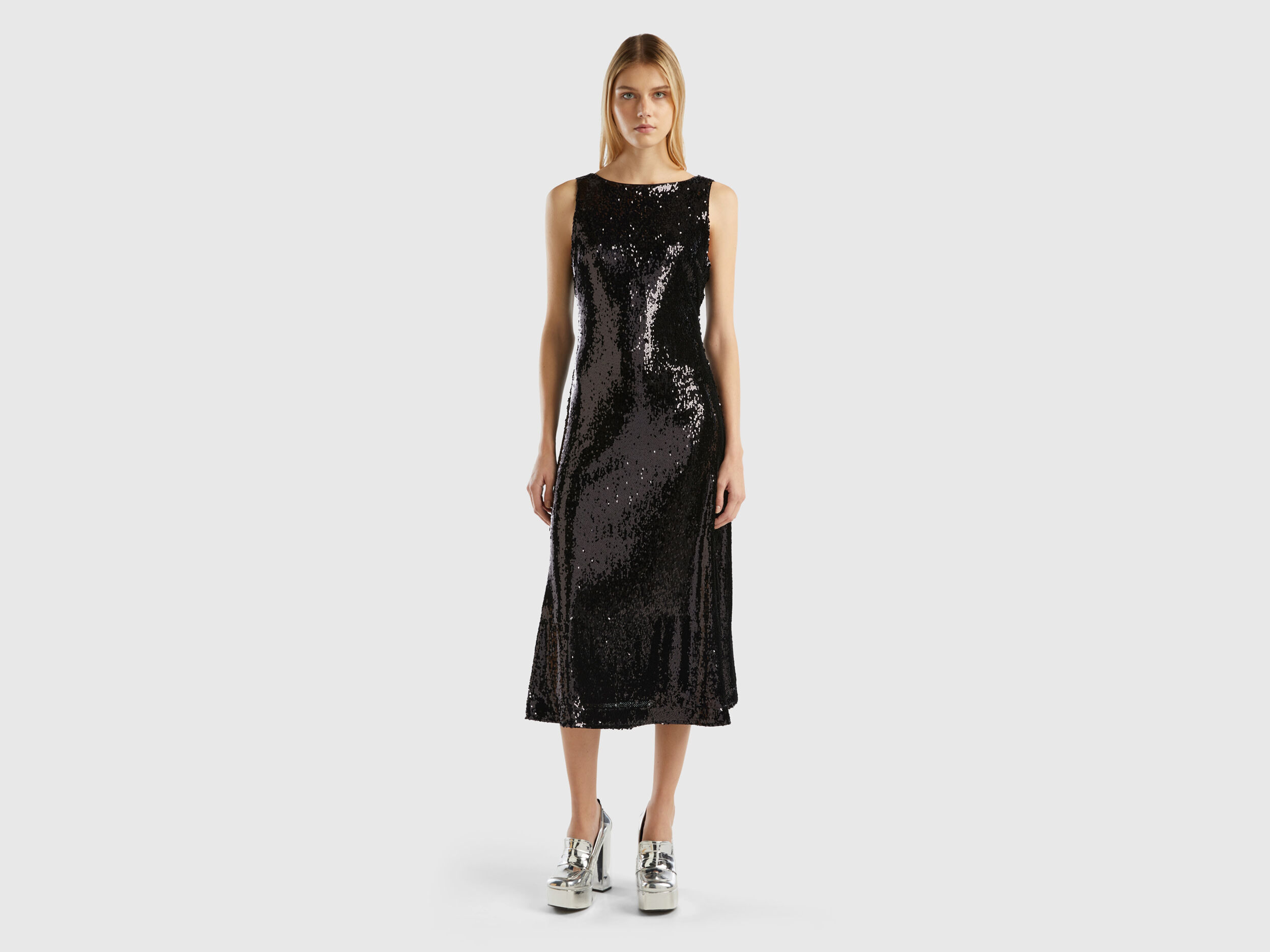 Long dress with sequins