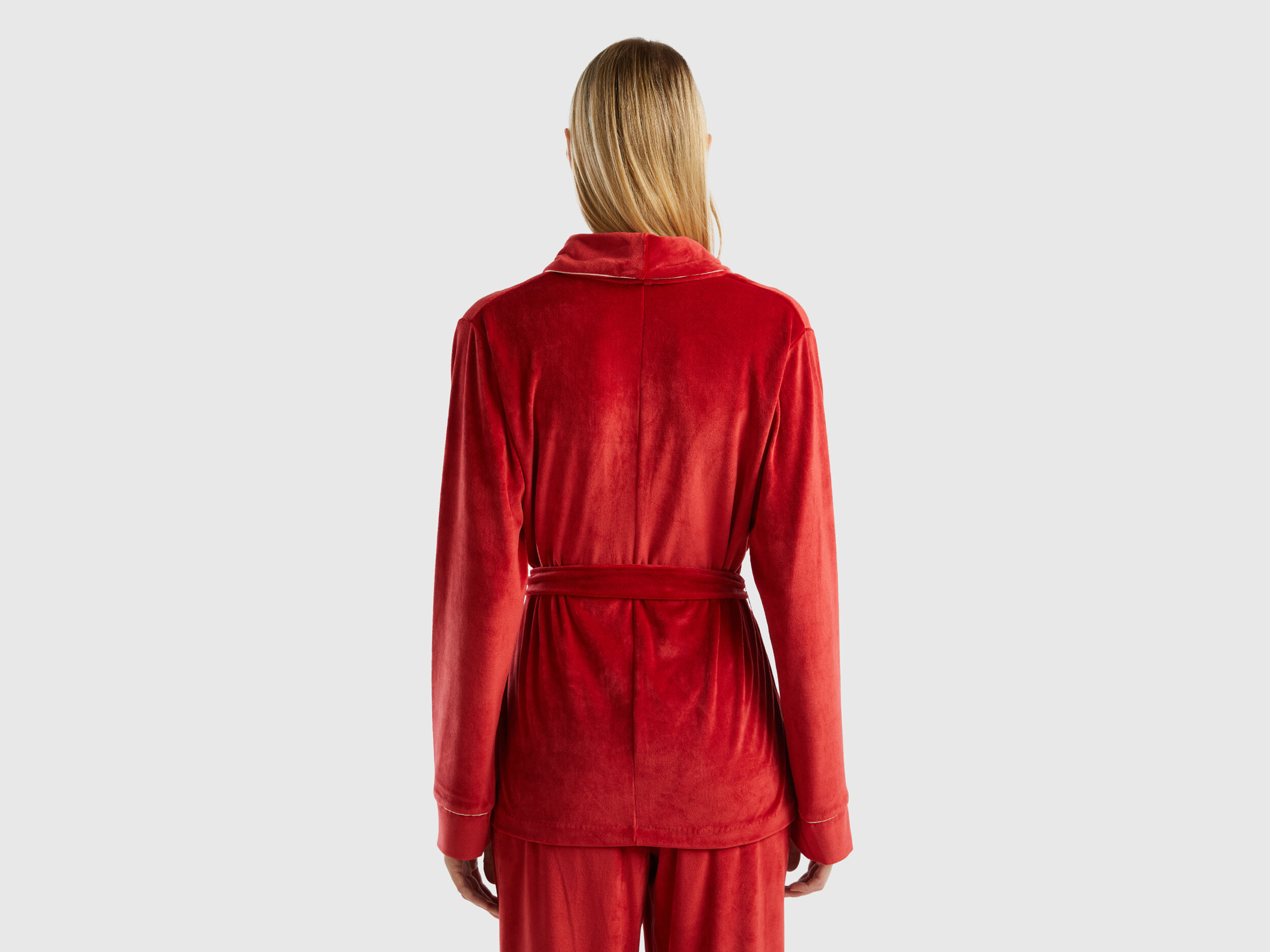 Red velour pyjamas sales