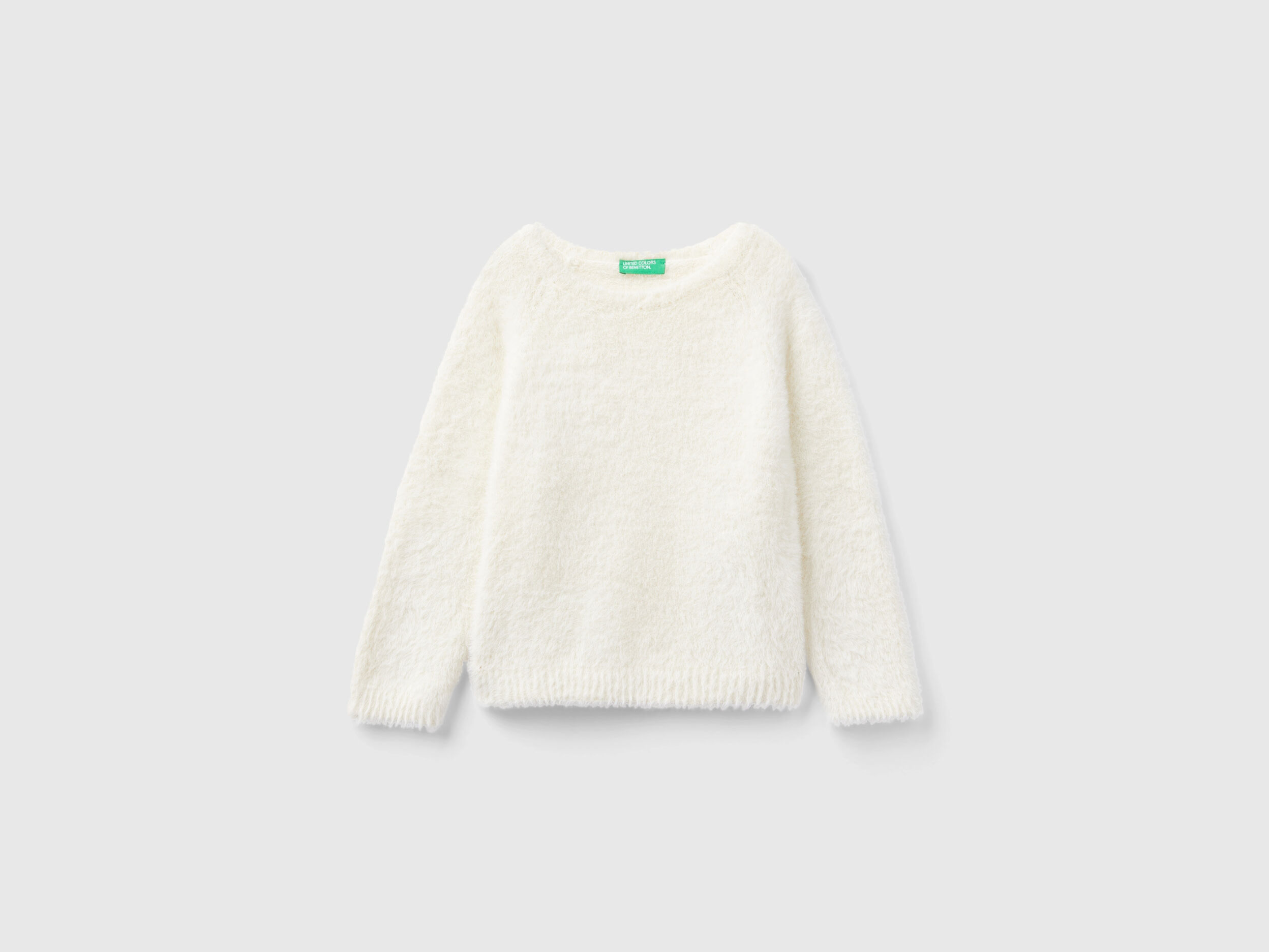 White faux shop fur jumper
