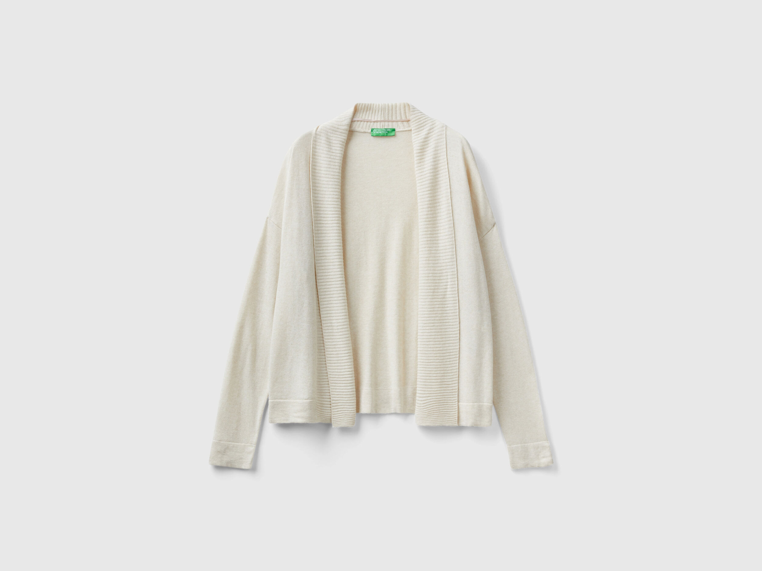 Cashmere blend cardigan Creamy White Benetton