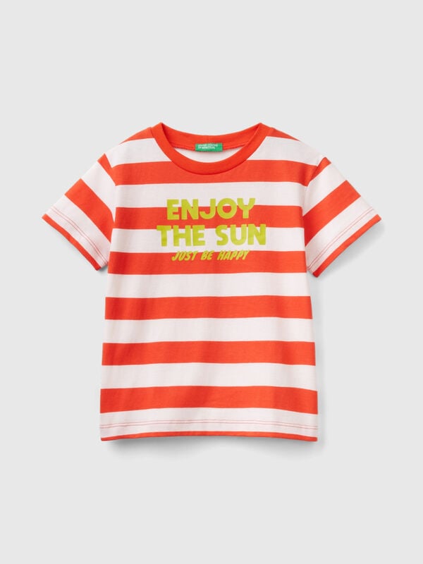 Striped t-shirt in 100% cotton Junior Boy