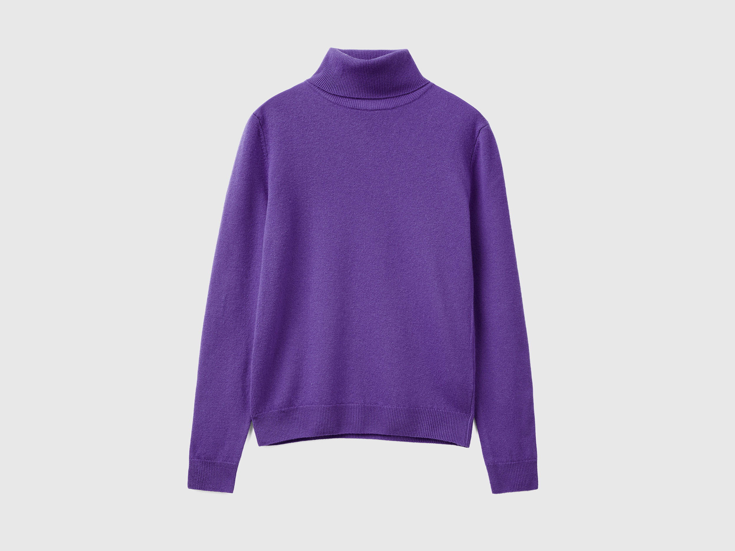Violet turtleneck in pure Merino wool Violet Benetton